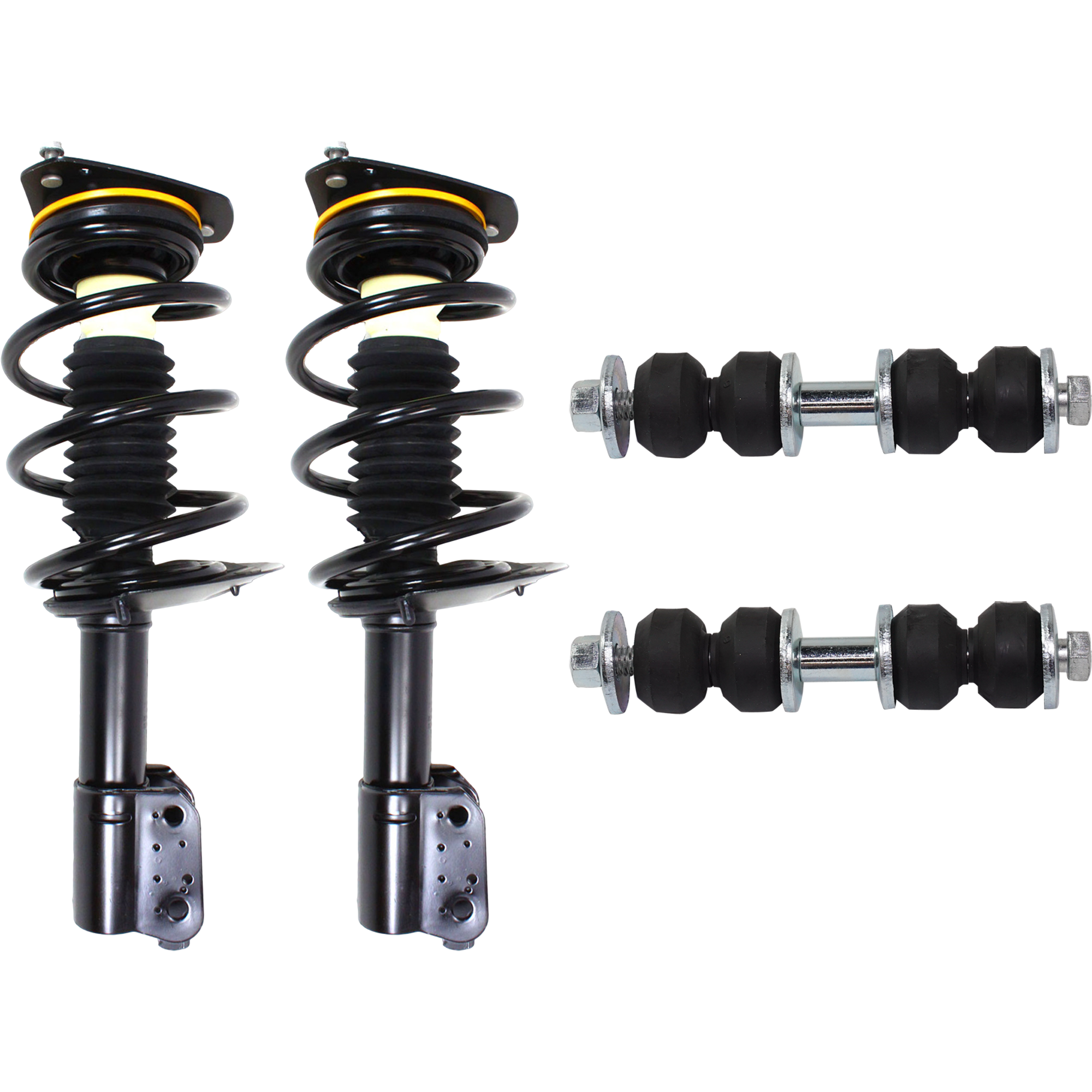 AM VENTURE 97-05 SILHOUETTE 97-04 FRONT FULLY LOADED STRUT RH AND LH Gas Charged Twin tube 4 pc kit with Sway Bar Link SKU KIT 122024 C231 OEM 88965467-19169325-2652257-5451