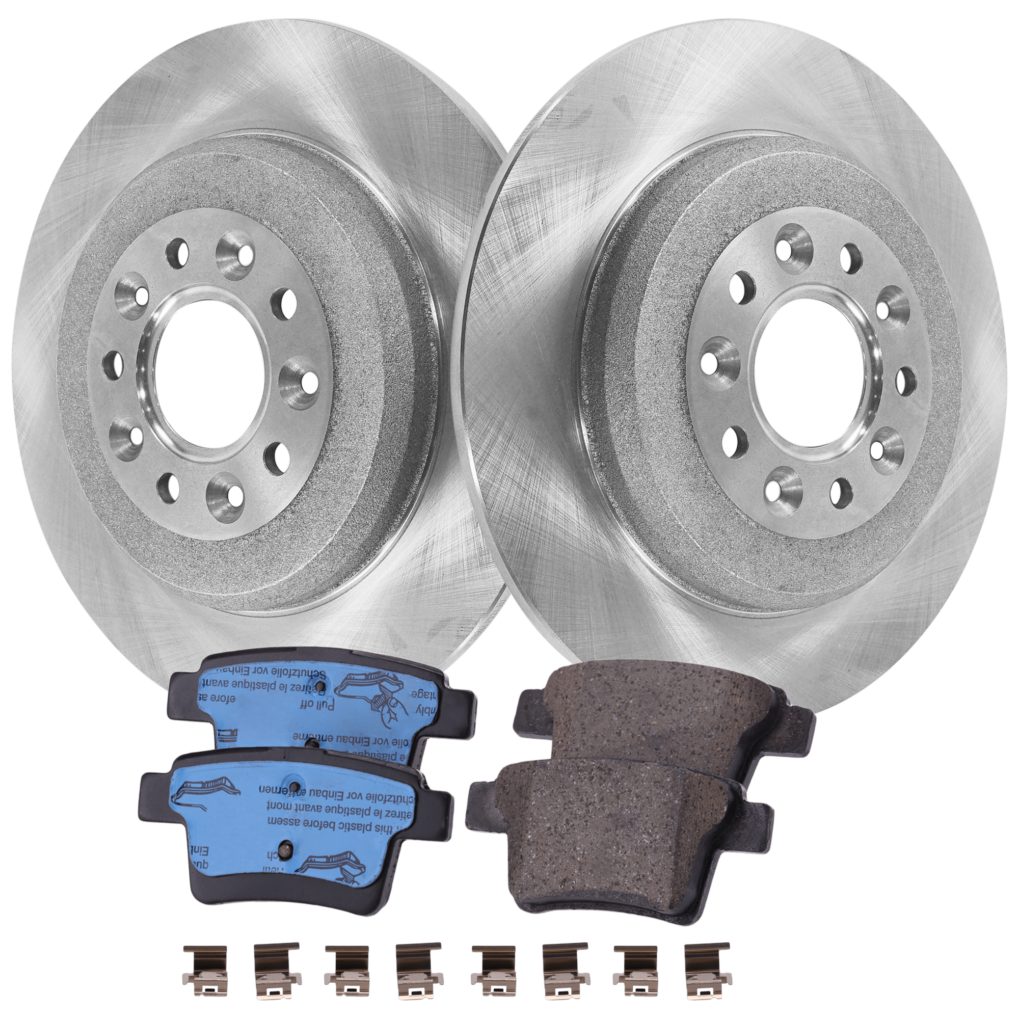 AM FIVE HUNDRED FREESTYLE 05-07 REAR BRAKE DISC AND PAD KIT 2 Wheel Set Plain Surface SKU KIT 122024 C242 OEM 5F9Z2C026BA 1522073-5F9Z2200AA