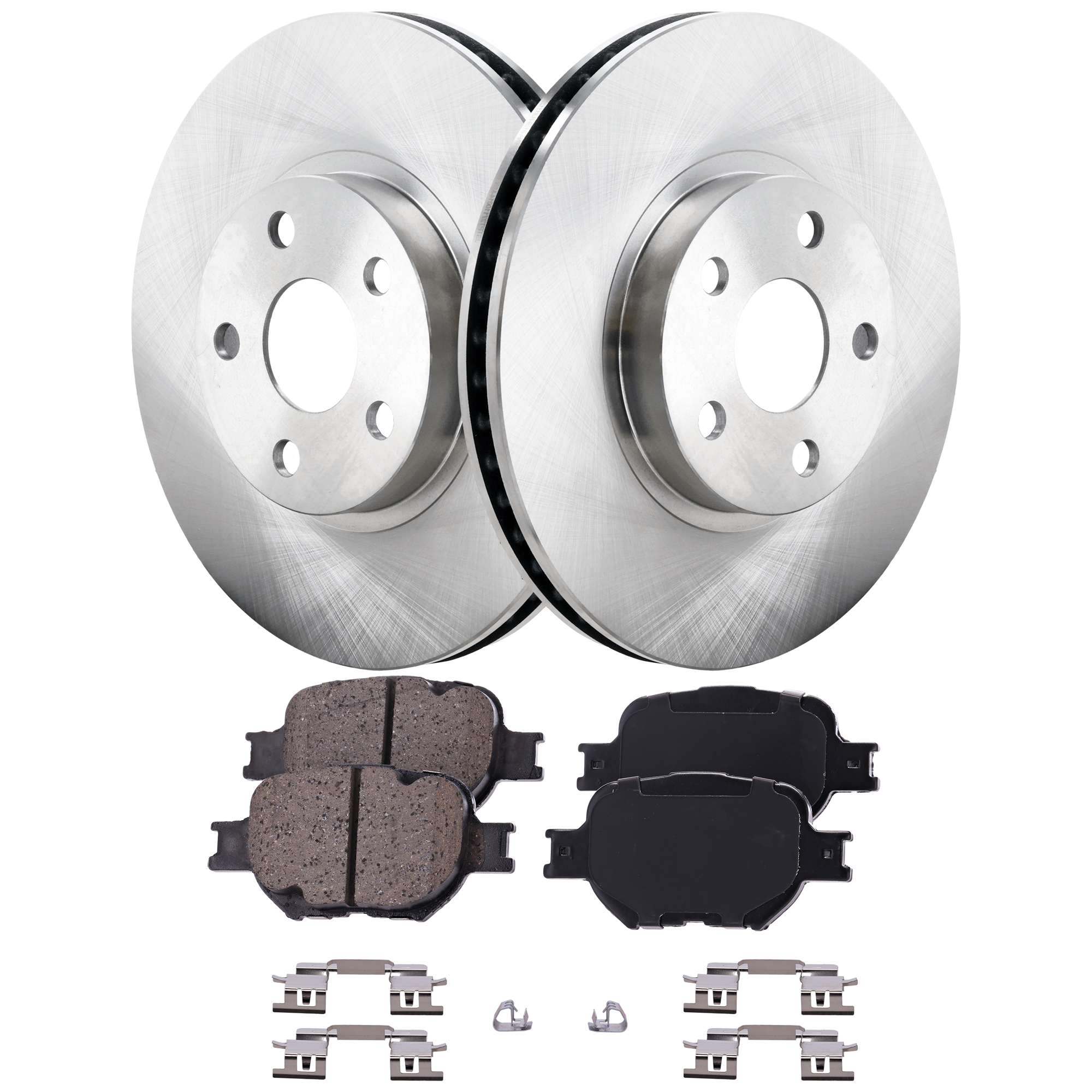 AM TC 05-10 CELICA 00-05 FRONT BRAKE DISC AND PAD kit 4 pc kit Plain Surface SKU KIT 122024 C244 OEM 0446520540-0446521030-044652B0