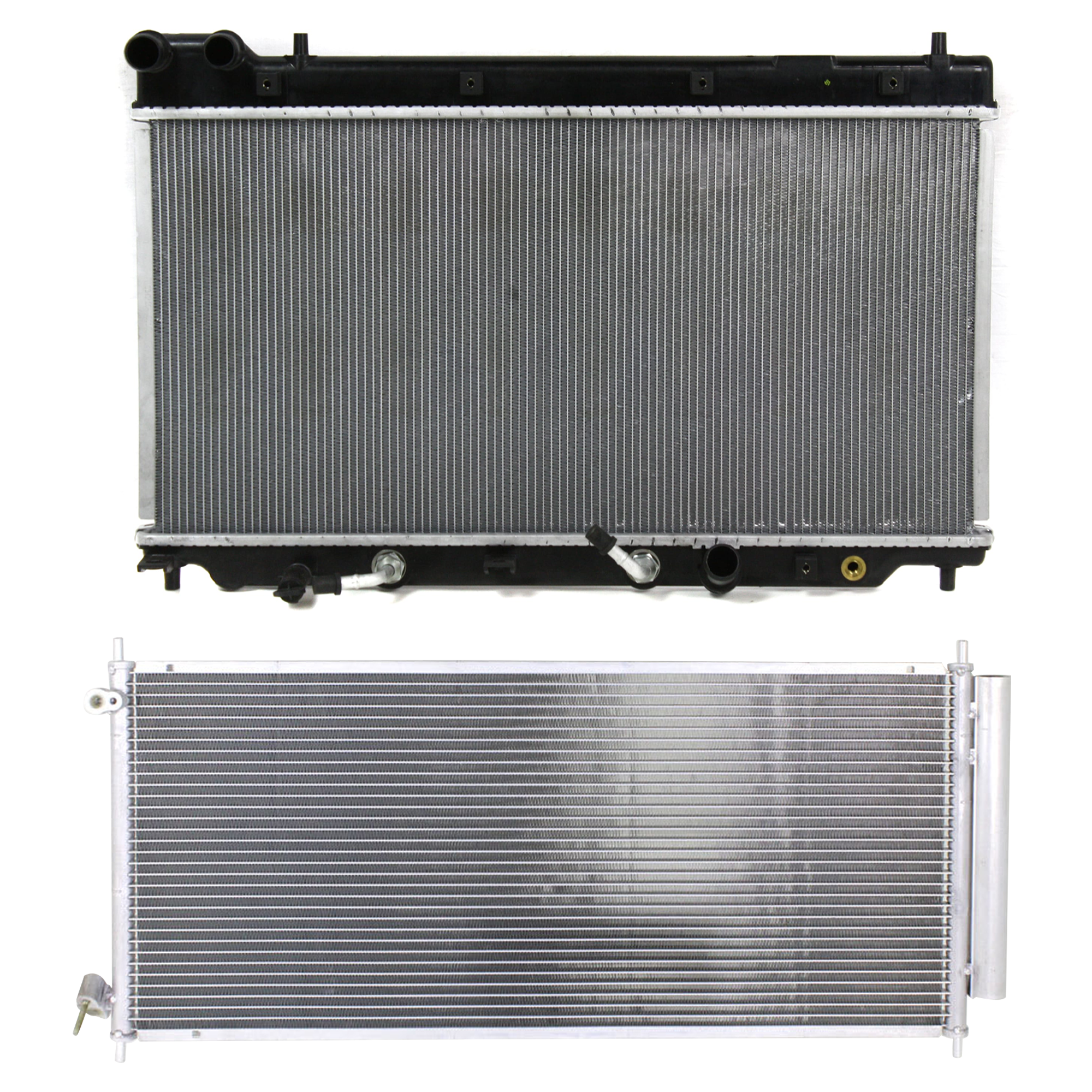 AM FIT 07-08 RADIATOR Auto Trans 2 pc kit with A C Condenser SKU KIT 122024 C26 Partslink HO3010218 HO3030149 OEM 19010RMEA51-80110SAA013