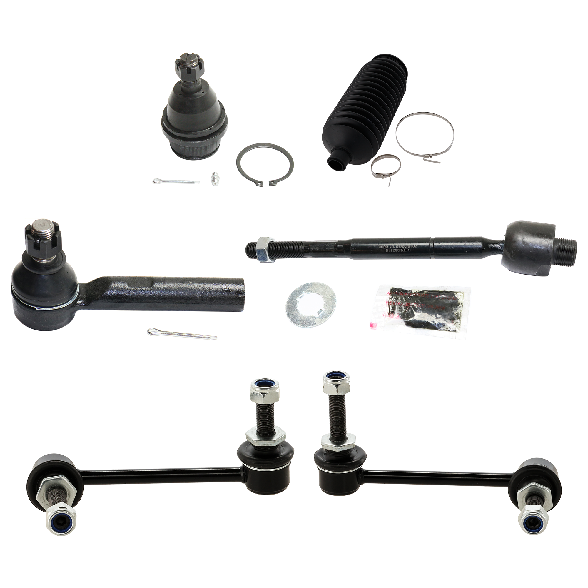 AM GX470-4RUNNER 03-09 FRONT BALL JOINT RH AND LH Lower 10 pc kit with Steering Rack Boot Sway Bar Link and Tie Rod End SKU KIT 122024 C290 OEM 2601746-5051435-104500017-4806