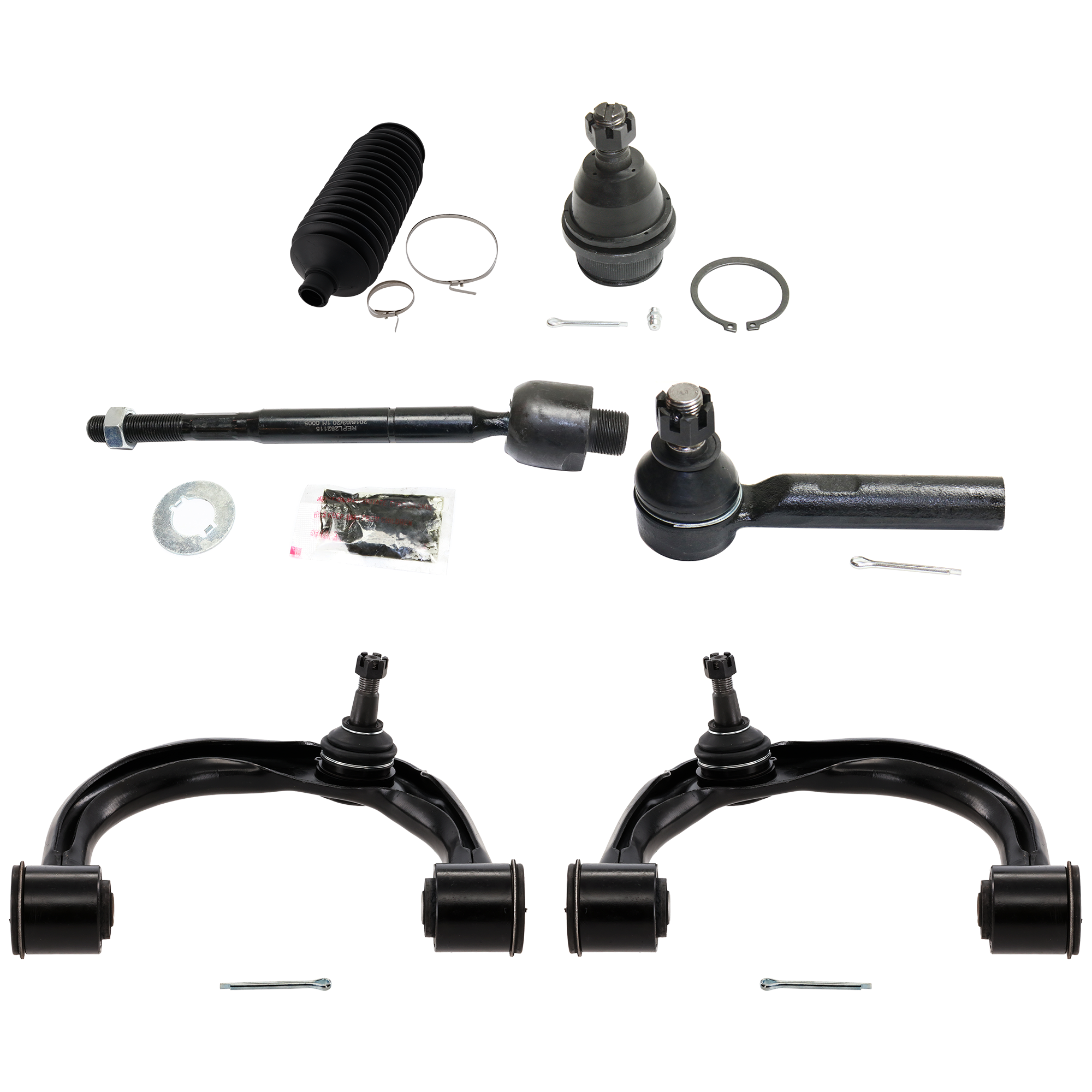 AM 4RUNNER GX460-03-09 FRONT CONTROL ARM RH AND LH Upper w ball joint s 10 pc Kit with Ball Joint Steering Rack Boot Tie Rod End SKU KIT 122024 C291 OEM 4861060050-4861060070-48630600