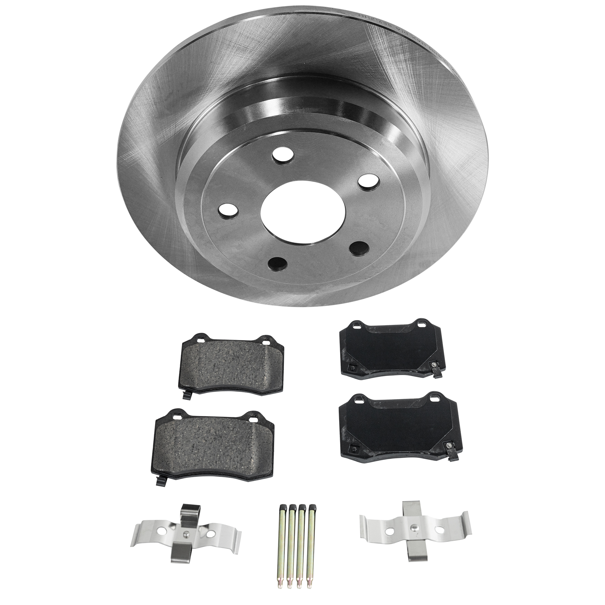 AM DURANGO 18-20 REAR BRAKE DISC AND PAD KIT 2 Wheel Set Plain Surface Solid 5 Lugs SKU KIT 122024 C324 OEM 43178-53061-850237-60042004-53