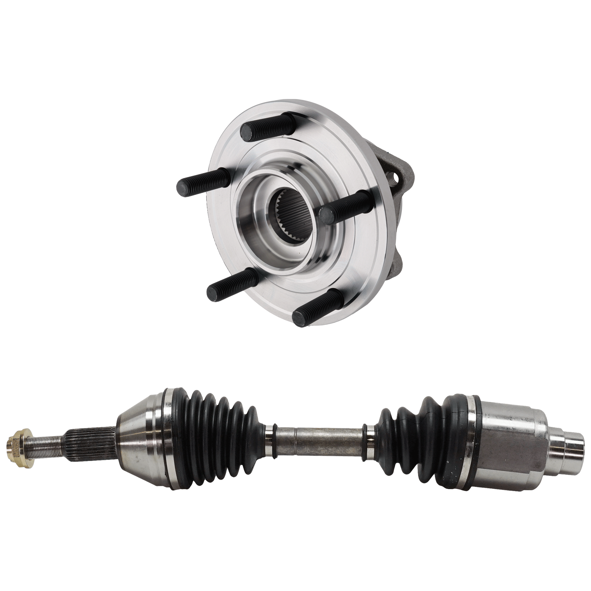 AM AVENGER 08-14 SEBRING 07-10 FRONT CV AXLE ASSEMBLY RH 2 pc kit with Wheel Hub SKU KIT 122024 C350