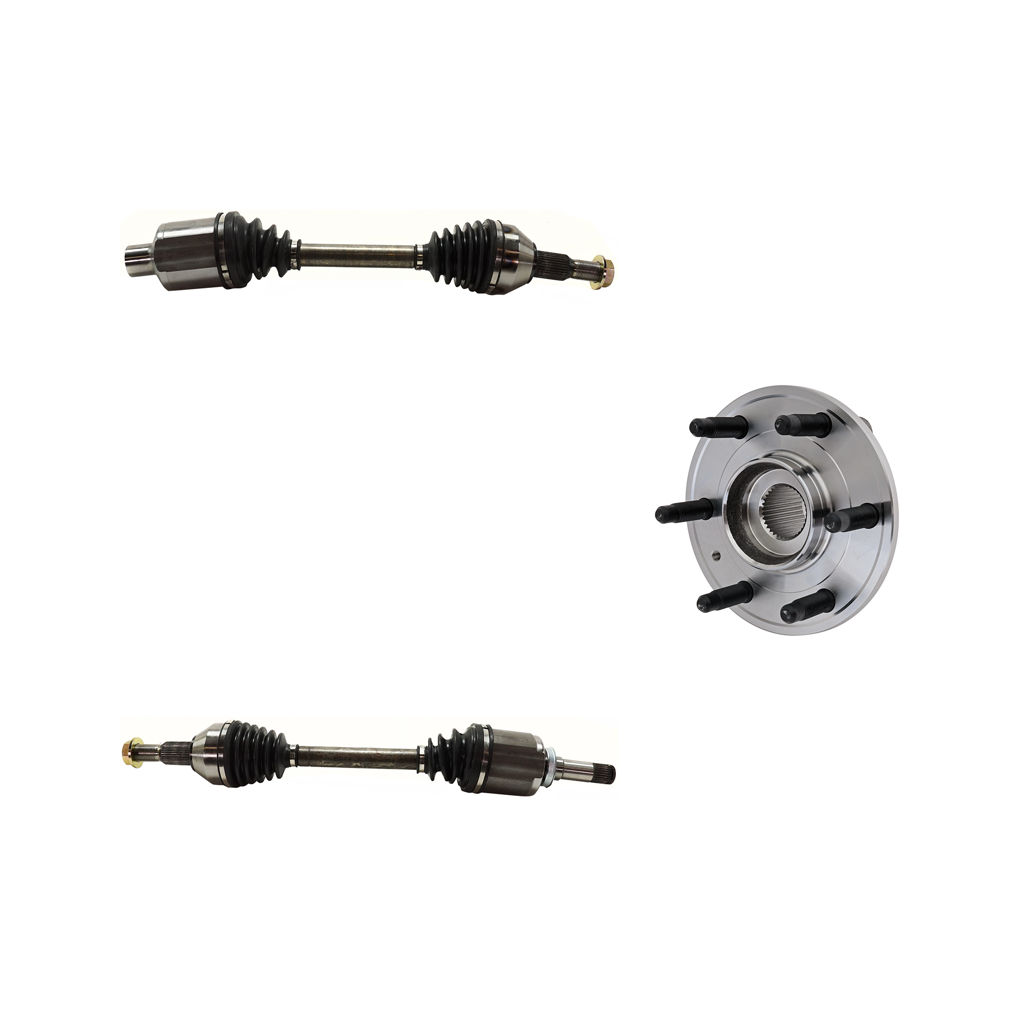 AM ACADIA 07-16 ENCLAVE 08-17 FRONT CV AXLE ASSEMBLY RH AND LH 4 pc kit with Wheel Hub SKU KIT 122024 C351 OEM 22756832