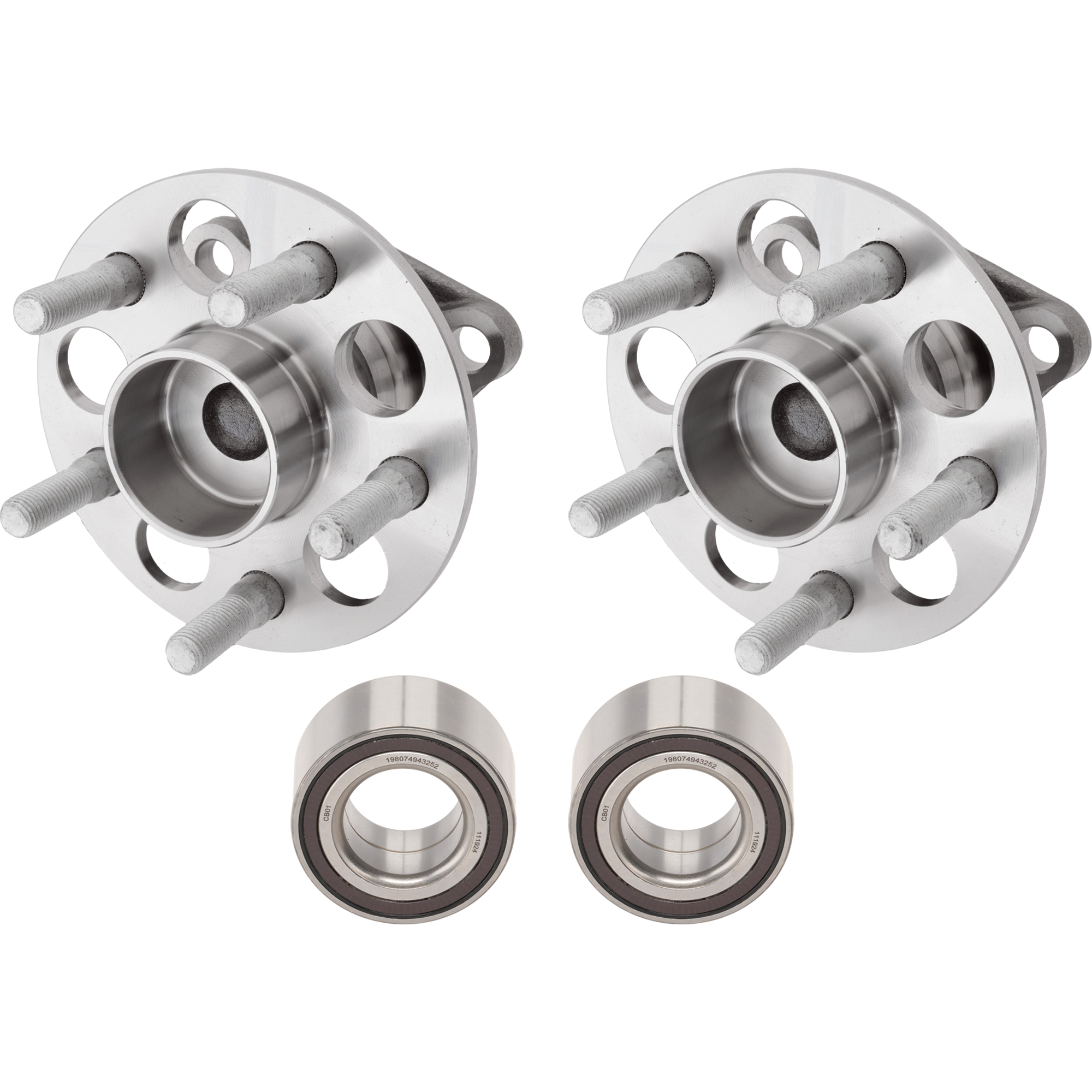 AM XD 08-14 REAR HUB ASSEMBLY RH AND LH 5 Studs FWD 4 pc kit with Wheel Bearing SKU KIT 122024 C365 OEM 4245052080-9036340079