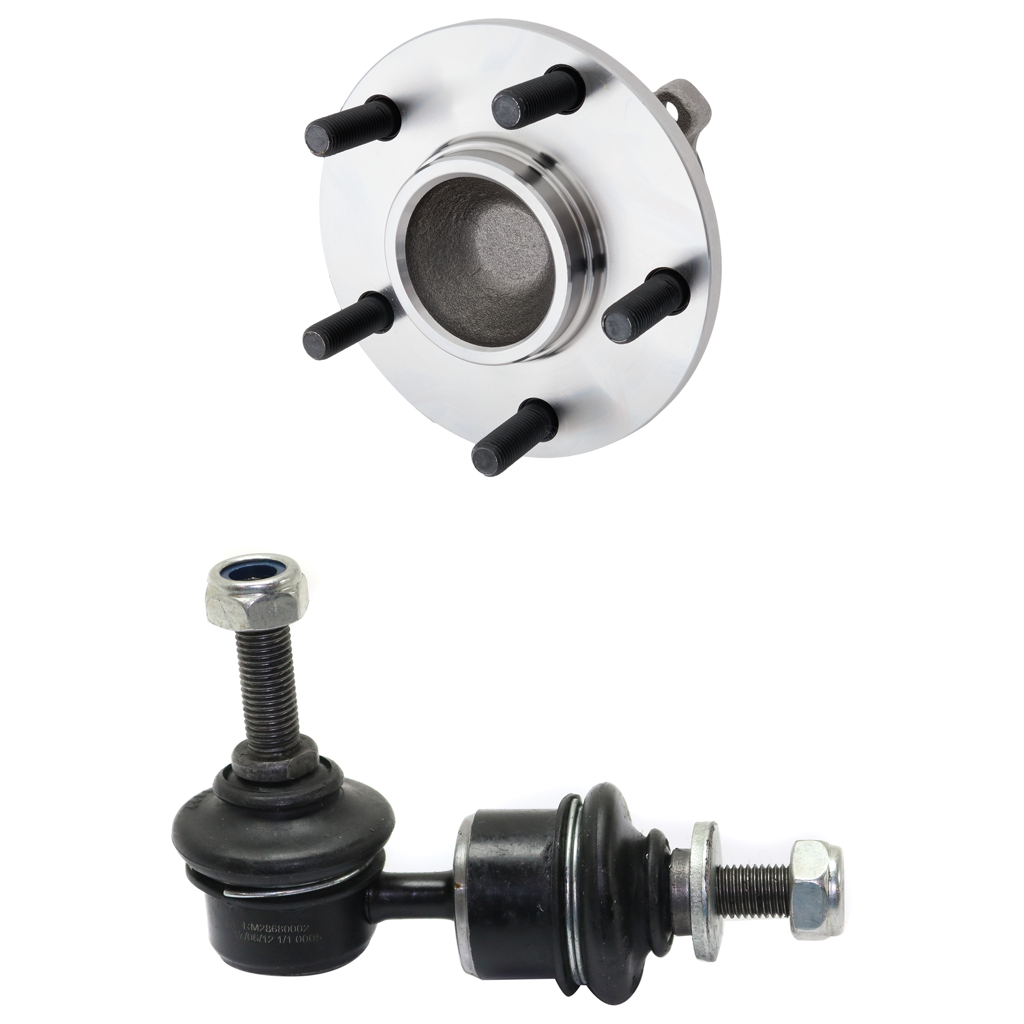 AM MAZDA 3-04-13 MAZDA 5-06-17 REAR HUB ASSEMBLY RH AND LH 5 Studs 5 x 114.3 mm PCD Bolt Pattern 4 Bolt Modified Trap 4 pc kit with Sway Bar Link SKU KIT 122024 C366 OEM BP4K2615XB 306832-1015182-1015
