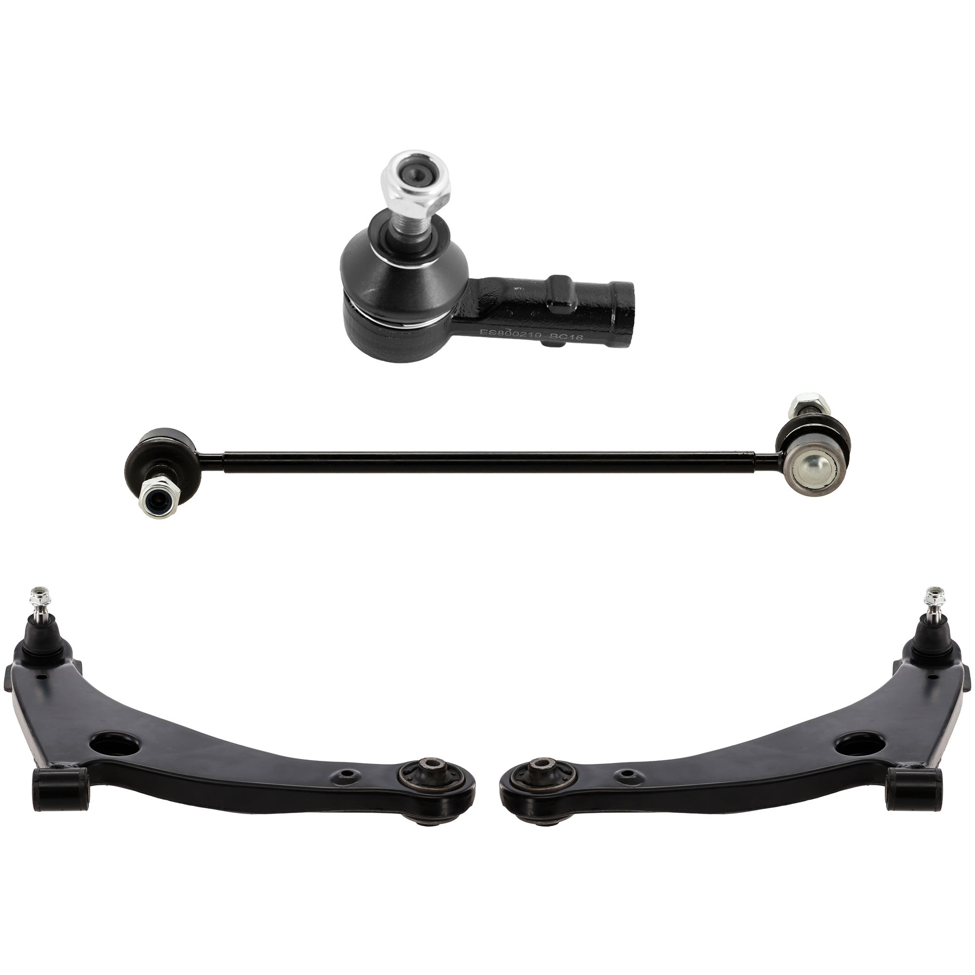 AM ECLIPSE 06-12 GALANT 04-12 FRONT SUSPENSION KIT 6 pc Kit with Sway Bar Link and Tie Rod End SKU KIT 122024 C386 OEM MN186655 MN161705 MN186656 MN1