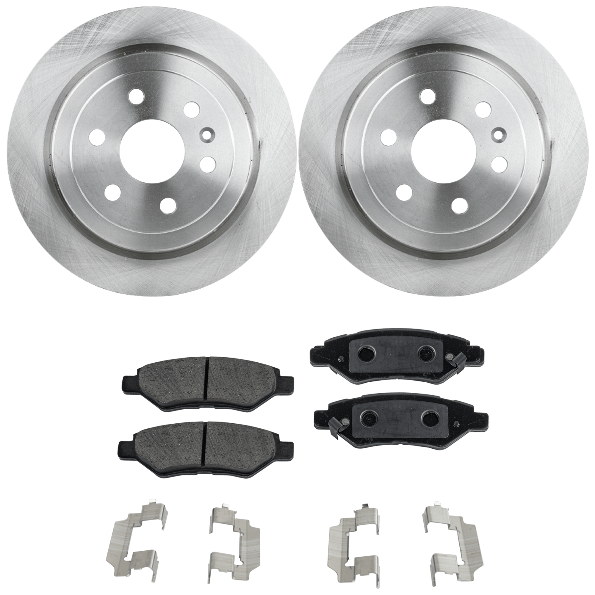 AM SRX 10-16 REAR BRAKE DISC AND PAD KIT 2 Wheel Set SKU KIT 122024 C409 OEM 13501317-20876917-20916095-209