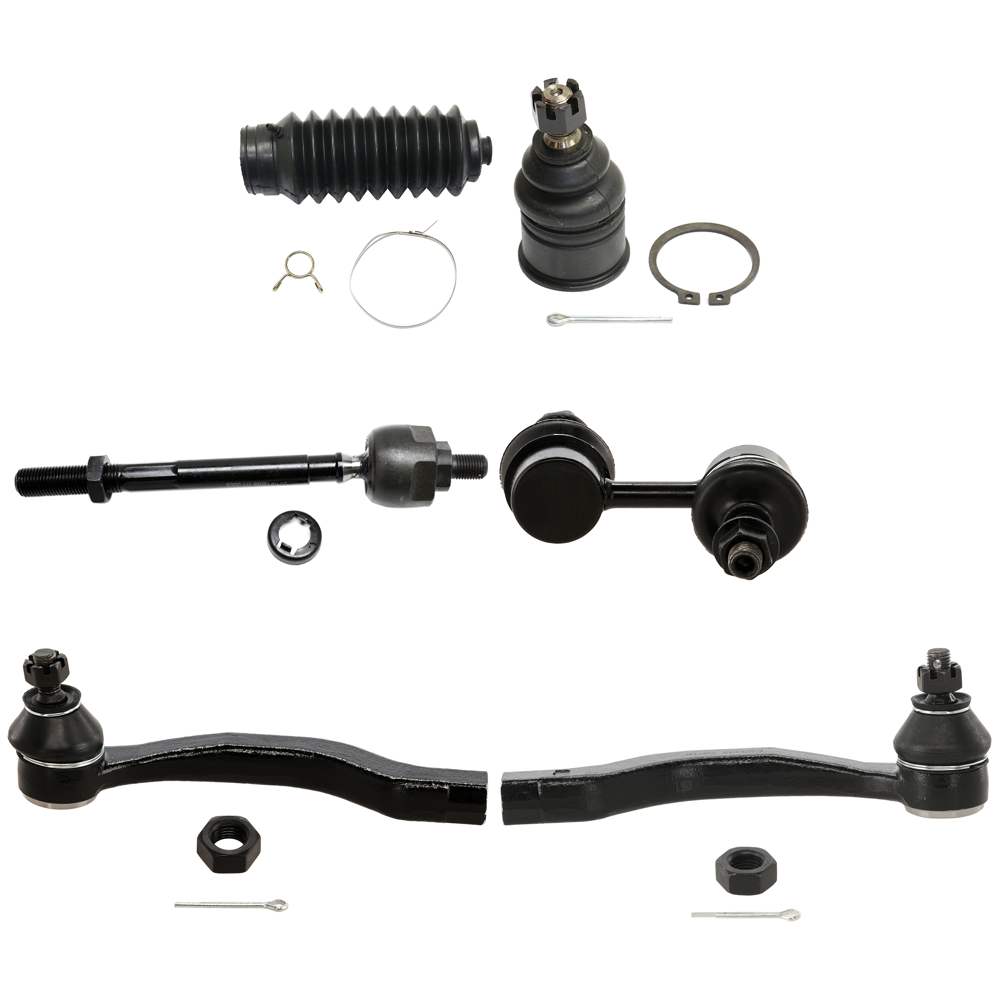 AM CR V97-01 FRONT RH AND LH 10 pc kit with Ball Joint Sway Bar Link Tie Rod End SKU KIT 122024 C416 OEM 53534SR3N52-53534SV4003-104216