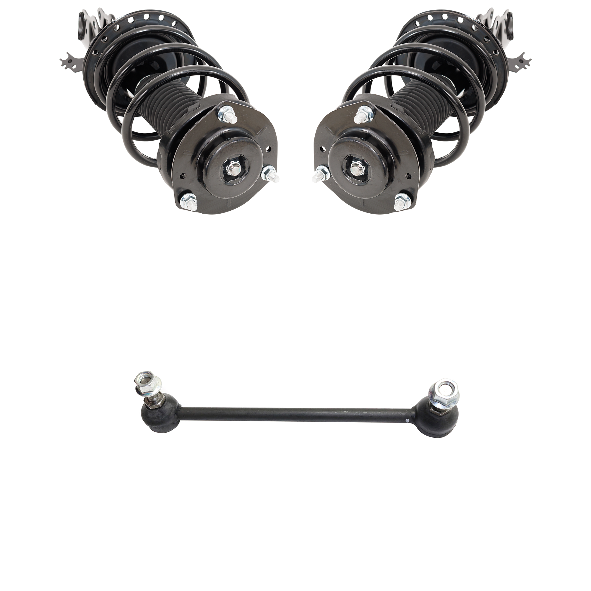 AM CAMRY 12-17 FRONT LOADED STRUT RH AND LH Gas Charged Twin tube SE Models 4 pc kit with Sway Bar Link SKU KIT 122024 C436
