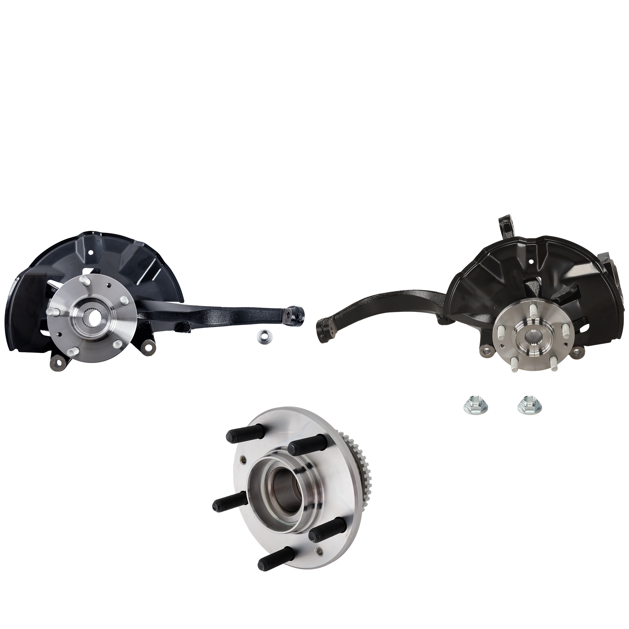 AM FUSION 06-12 MKZ 07-12 FRONT AND REAR KNUCKLE RH AND LH 4 pc kit with Wheel Hub SKU KIT 122024 C445 OEM 510010-9110500-3M8Z1215A 6E5Z1