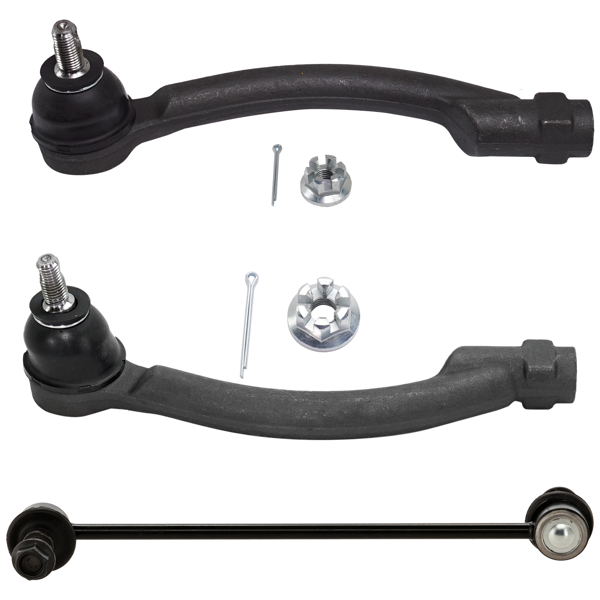 AM FORTE 14-18 FORTE KOUP 14-16 FRONT TIE ROD RH AND LH Outer 4 pc kit with Sway Bar Link SKU KIT 122024 C447 OEM 1017938-56820A7000 TO63241 MS9