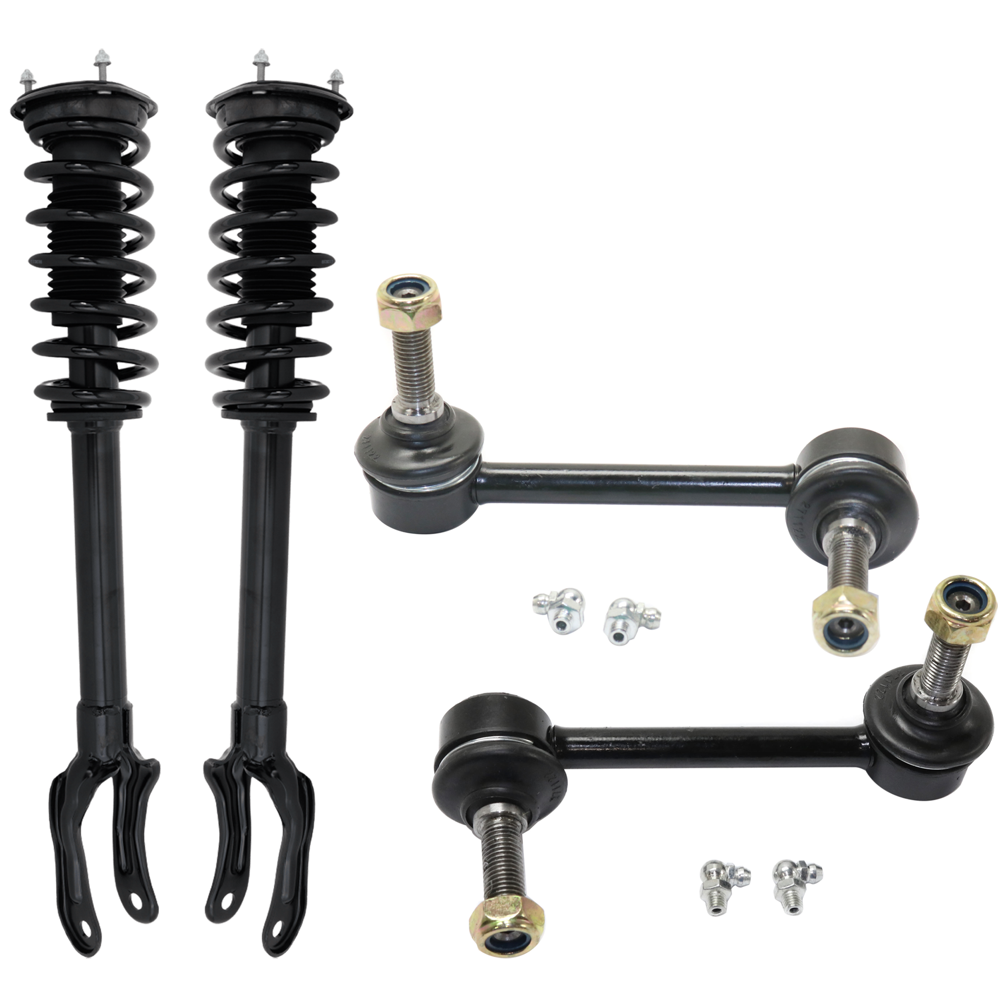 AM GRAND CHEROKEE 11-13 FRONT SUSPENSION KIT RH AND LH Gas Charged Twin tube RWD 4 pc Kit with Loaded Strut and Sway Bar Link SKU KIT 122024 C450 OEM SR4693-68084449AA 335883-68069