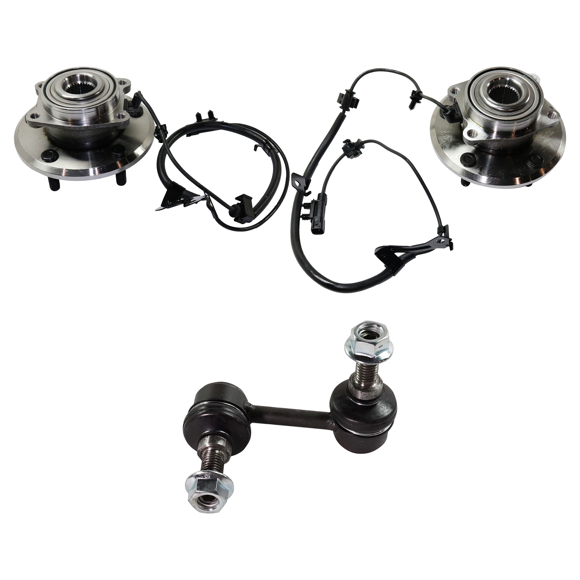 AM JOURNEY 09-18 REAR HUB ASSEMBLY RH AND LH 5 Studs 4 pc kit with Sway Bar Link SKU KIT 122024 C451 OEM 68184744AA 68184742AC 68184745
