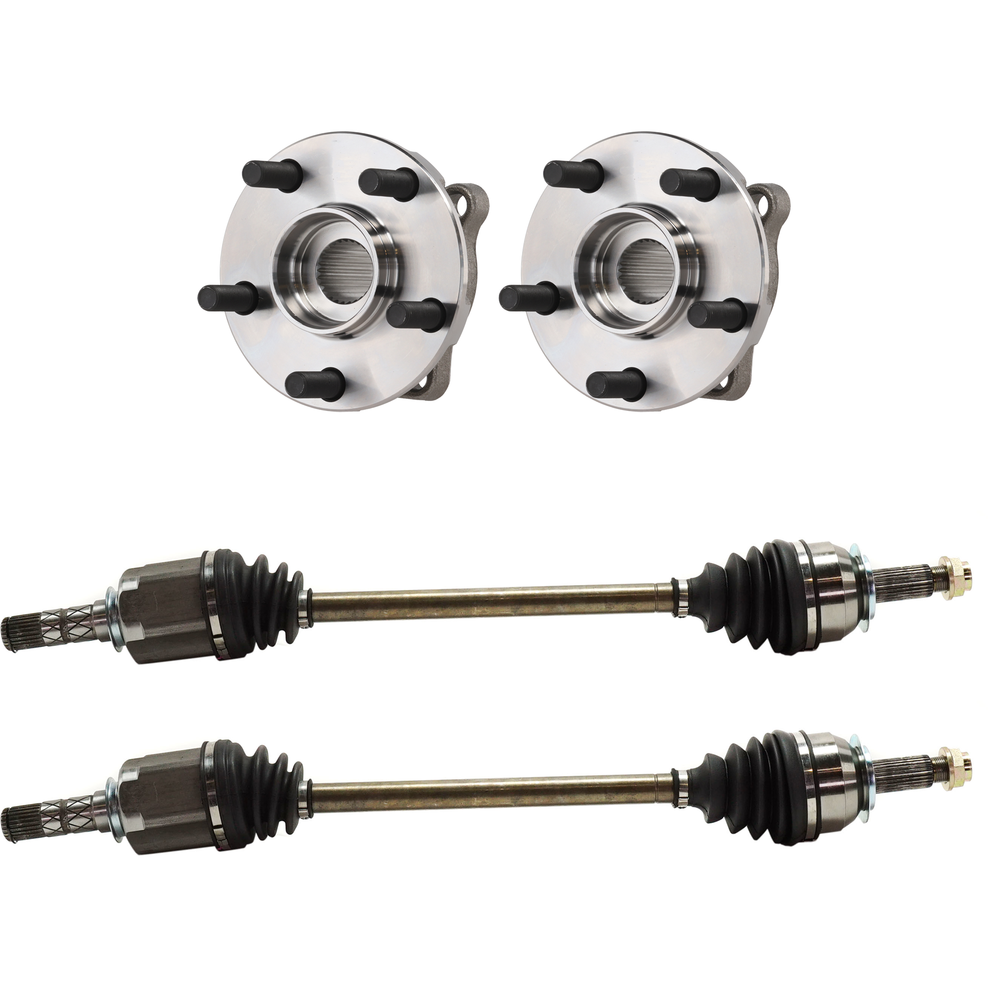 AM LEGACY OUTBACK 05-09 FRONT CV AXLE ASSEMBLY RH AND LH 4 pc kit with Wheel Hub SKU KIT 122024 C455 OEM 28373FG000