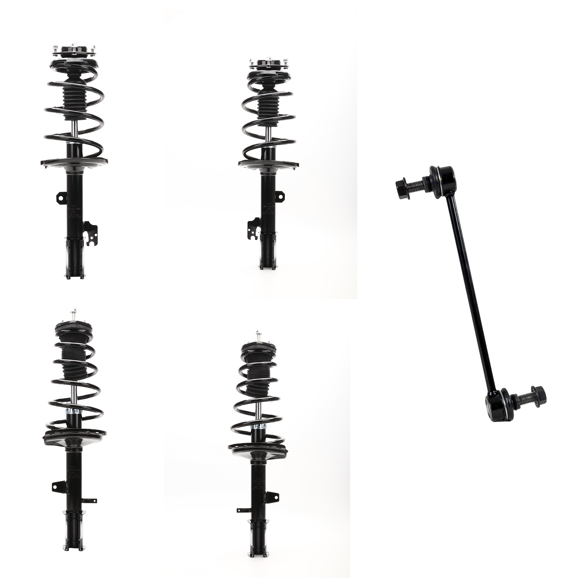 AM HIGHLANDER 11-13 FRONT AND REAR LOADED STRUT RH AND LH 6 pc kit with Sway Bar Link SKU KIT 122024 C466