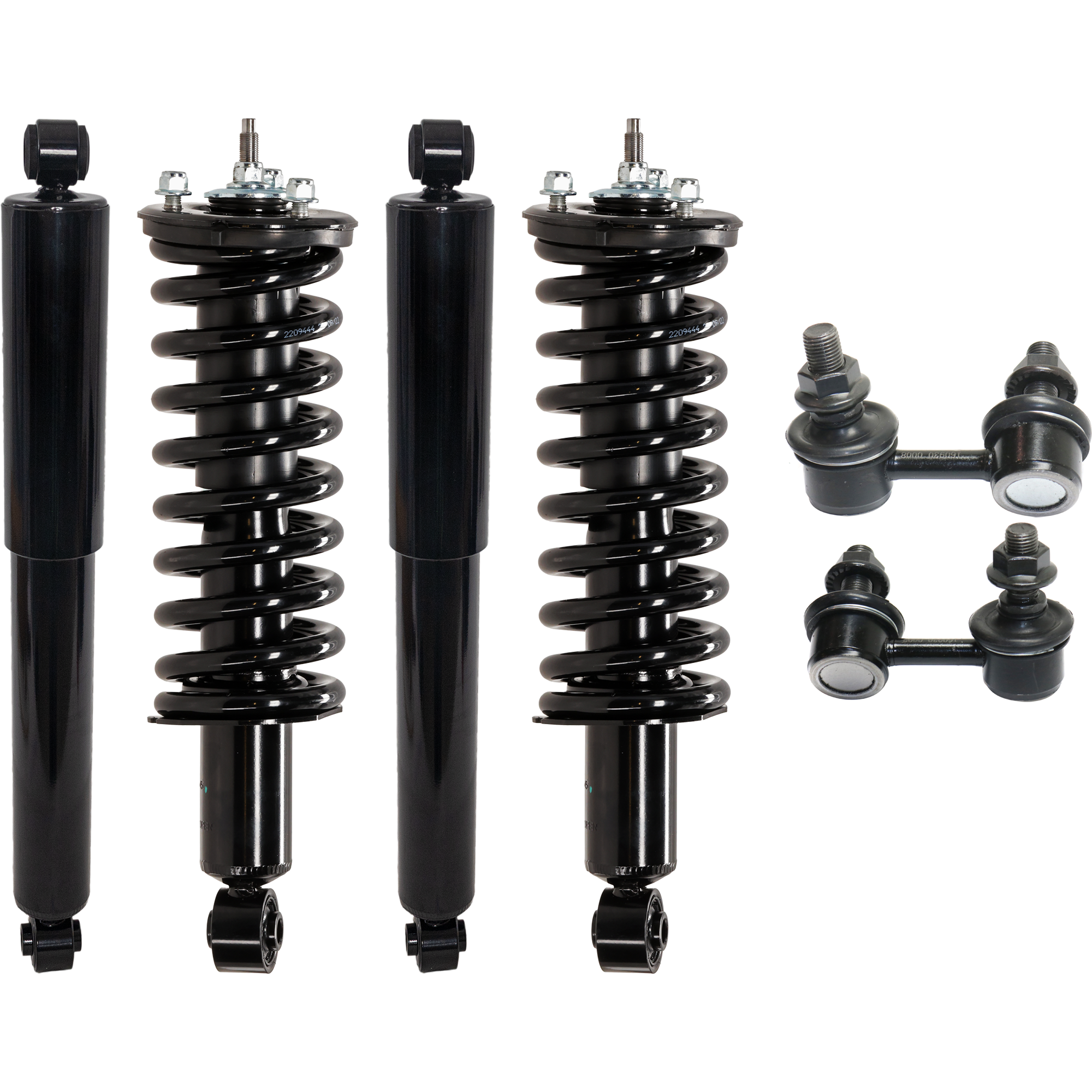 AM FRONTIER 05-19 EQUATOR 09-12 FRONT AND REAR SUSPENSION KIT RH AND LH 6 pc Kit with Sway Bar Link SKU KIT 122024 C468 OEM 33NS1158-3345682-11296 SR42