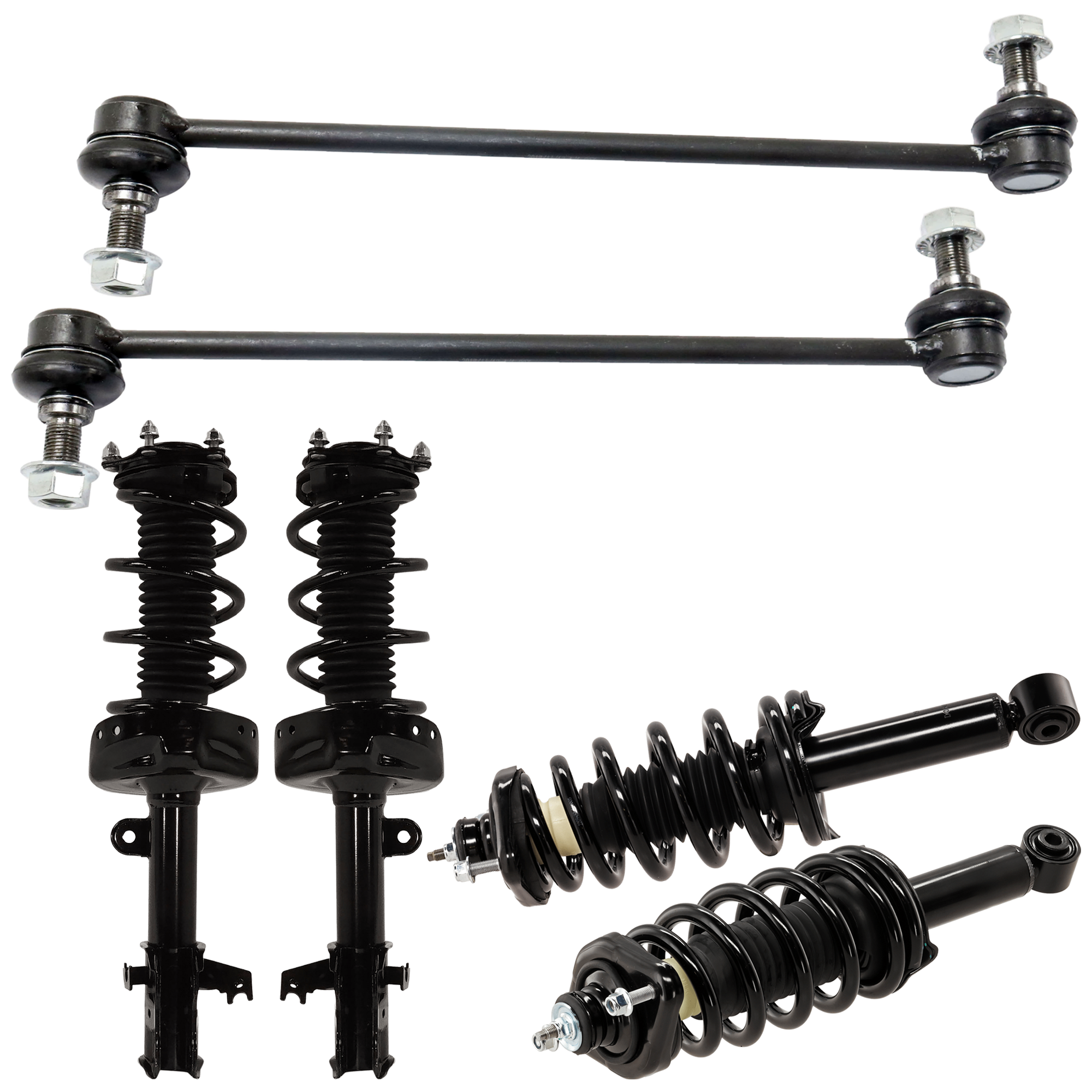 AM CR V 12-14 FRONT AND REAR SUSPENSION KIT 6 pc Kit with Sway Bar Link SKU KIT 122024 C469 OEM 51621T0GA91-51606SXSA21 PF11