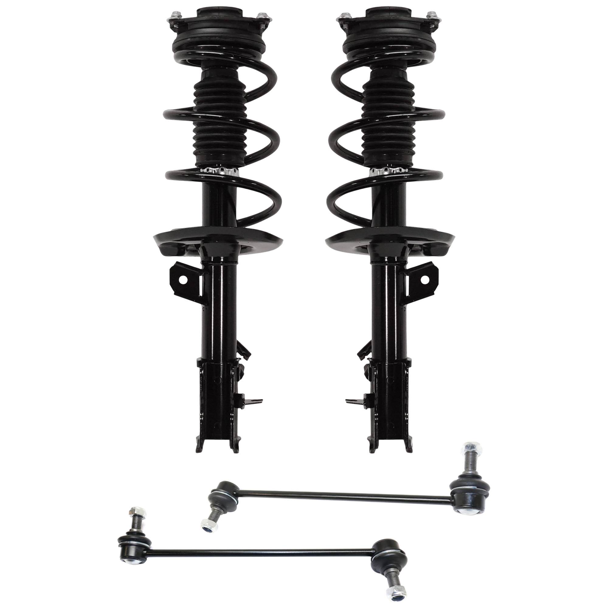 AM ROGUE 08-12 FRONT SUSPENSION KIT RH AND LH Gas Charged Twin tube AWD 4 pc Kit with Shock Absorber and Strut Assembly and Sway Bar Link SKU KIT 122024 C475 OEM 546181AA0A 546681AA0A