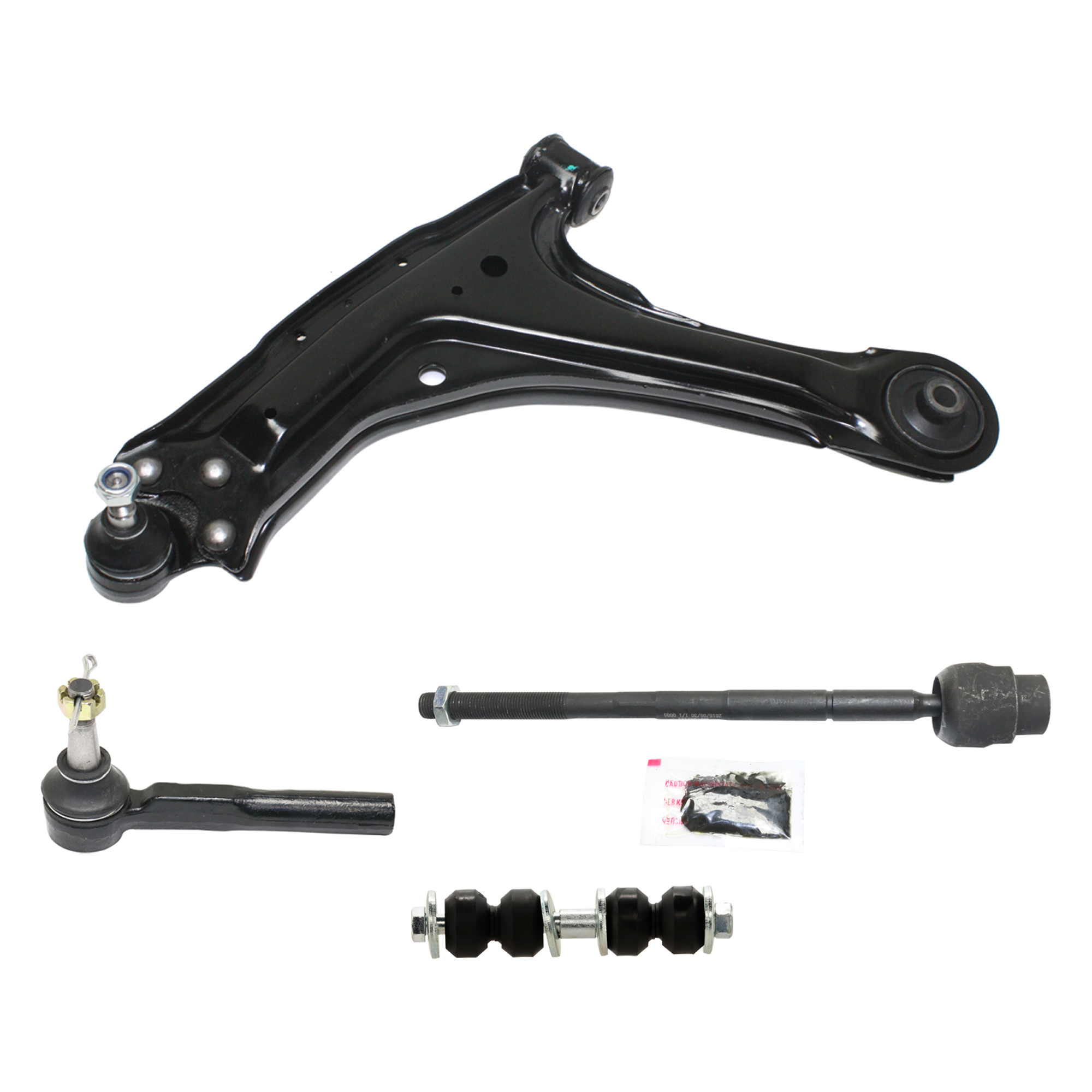 AM MALIBU 97-03 CLASSIC 04-05 REAR FRONT CONTROL ARM LH Lower w ball joint s 4 pc Kit with Sway Bar Link and Tie Rod End SKU KIT 122024 C482 OEM 10365844-15216919-22625029-227