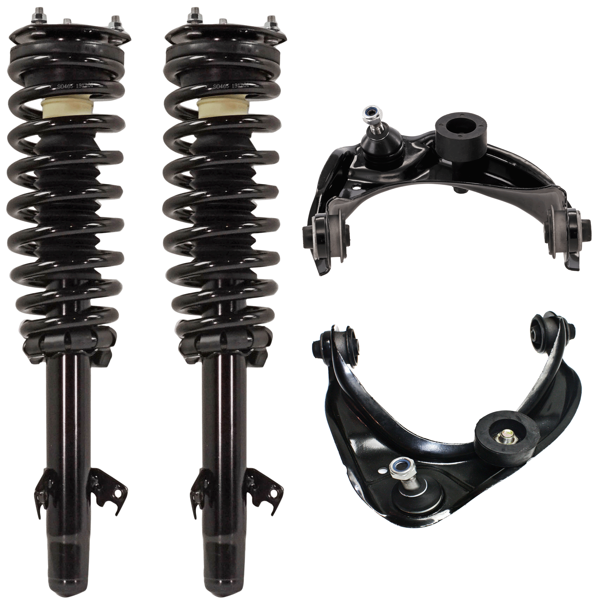 AM MAZDA 6-06-08 FRONT LOADED STRUT RH AND LH 4 pc kit with Control Arm SKU KIT 122024 C495 OEM GM9A34900H 2335527L 2701524564