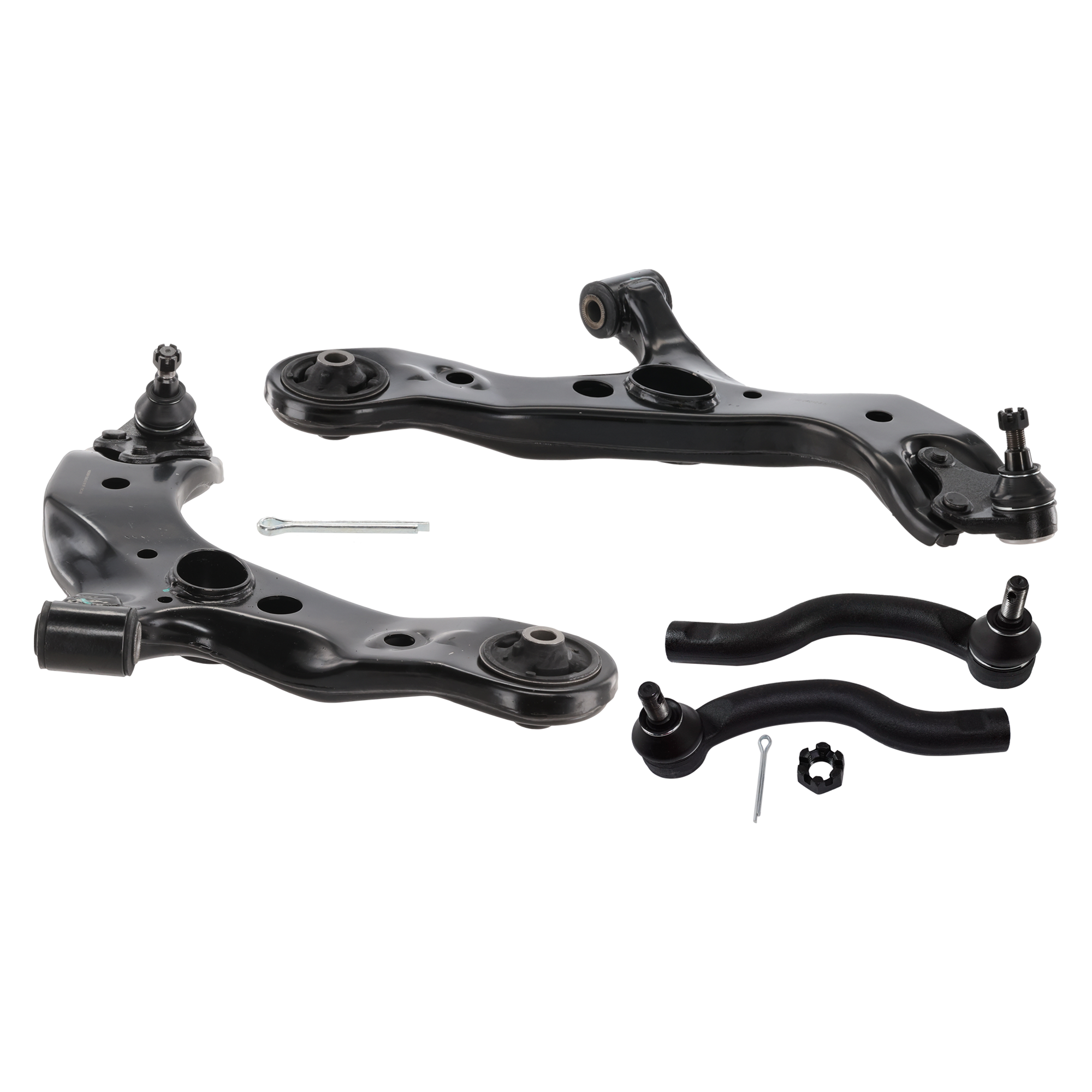 AM RAV4-06-18 NX300H 15-21 FRONT CONTROL ARM RH AND LH Lower w ball joint s 4 pc Kit with Tie Rod End SKU KIT 122024 C525 OEM 4806842050-480680R010-48069420
