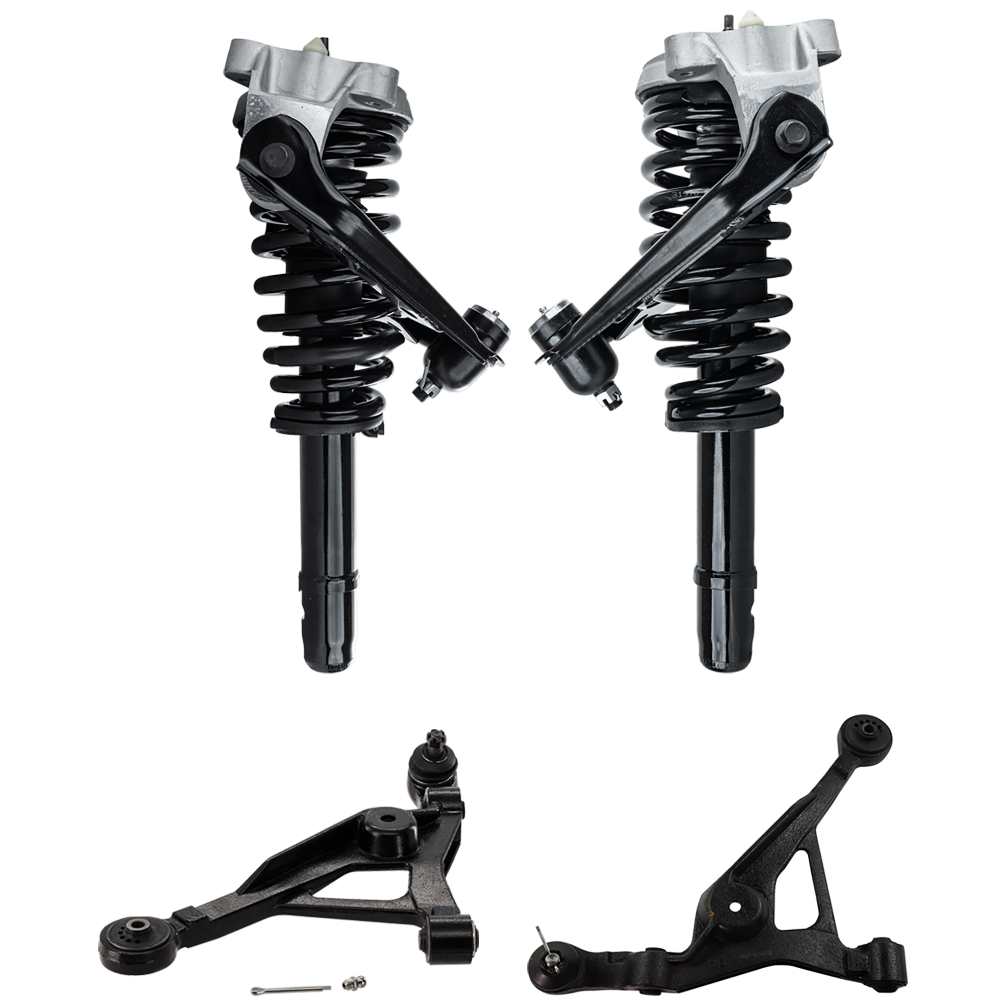 AM SEBRING STRATUS 99-06 FRONT LOADED STRUT RH AND LH Excludes Coupe Models with Hard Top 4 pc kit with Control Arm SKU KIT 122024 C54 OEM 4616922-4764500AC 4764500AE 47