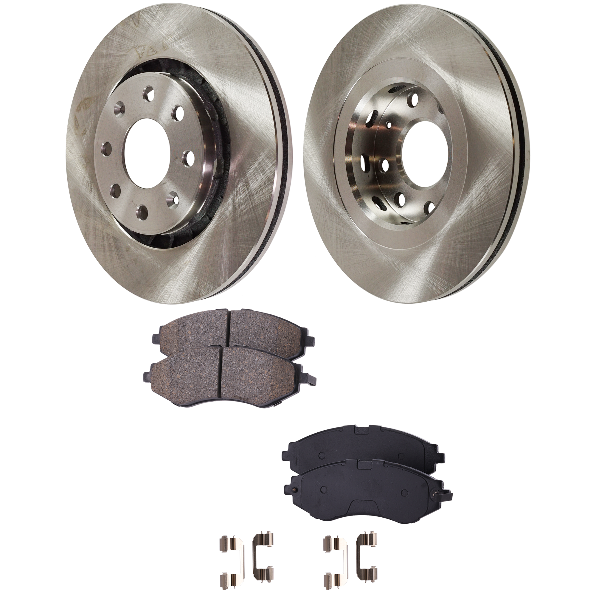 AM AVEO 06-11 SPARK 13-15 FRONT BRAKE DISC AND PAD KIT 4 pc Kit SKU KIT 122024 C551 OEM 96253383-96539660-96471275-152