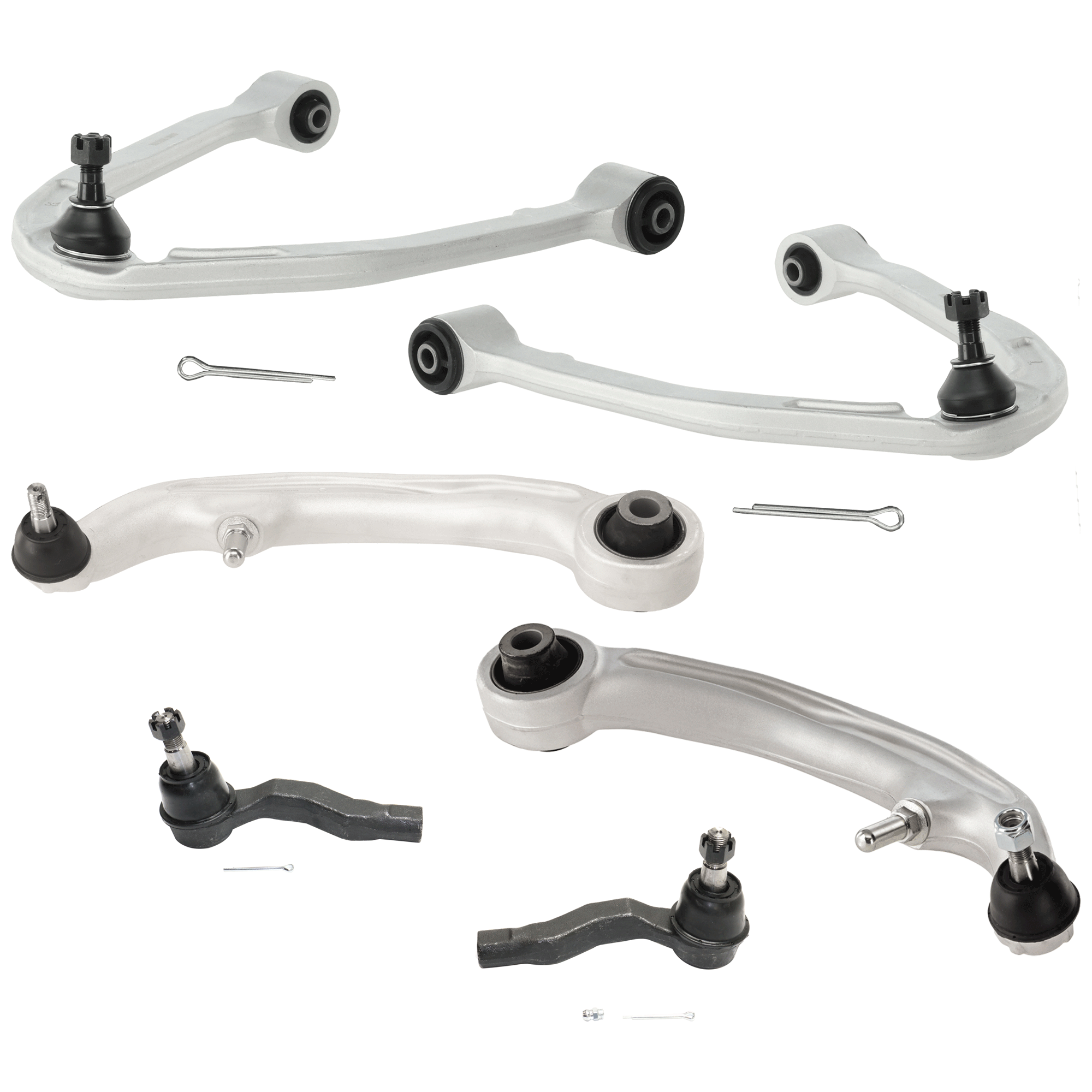 AM G35-03-07-350Z 03-09 FRONT SUSPENSION KIT RH AND LH 6 pc Kit with Tie Rod End SKU KIT 122024 C577 OEM 54468CD00C 54469CD00C 54469AC7