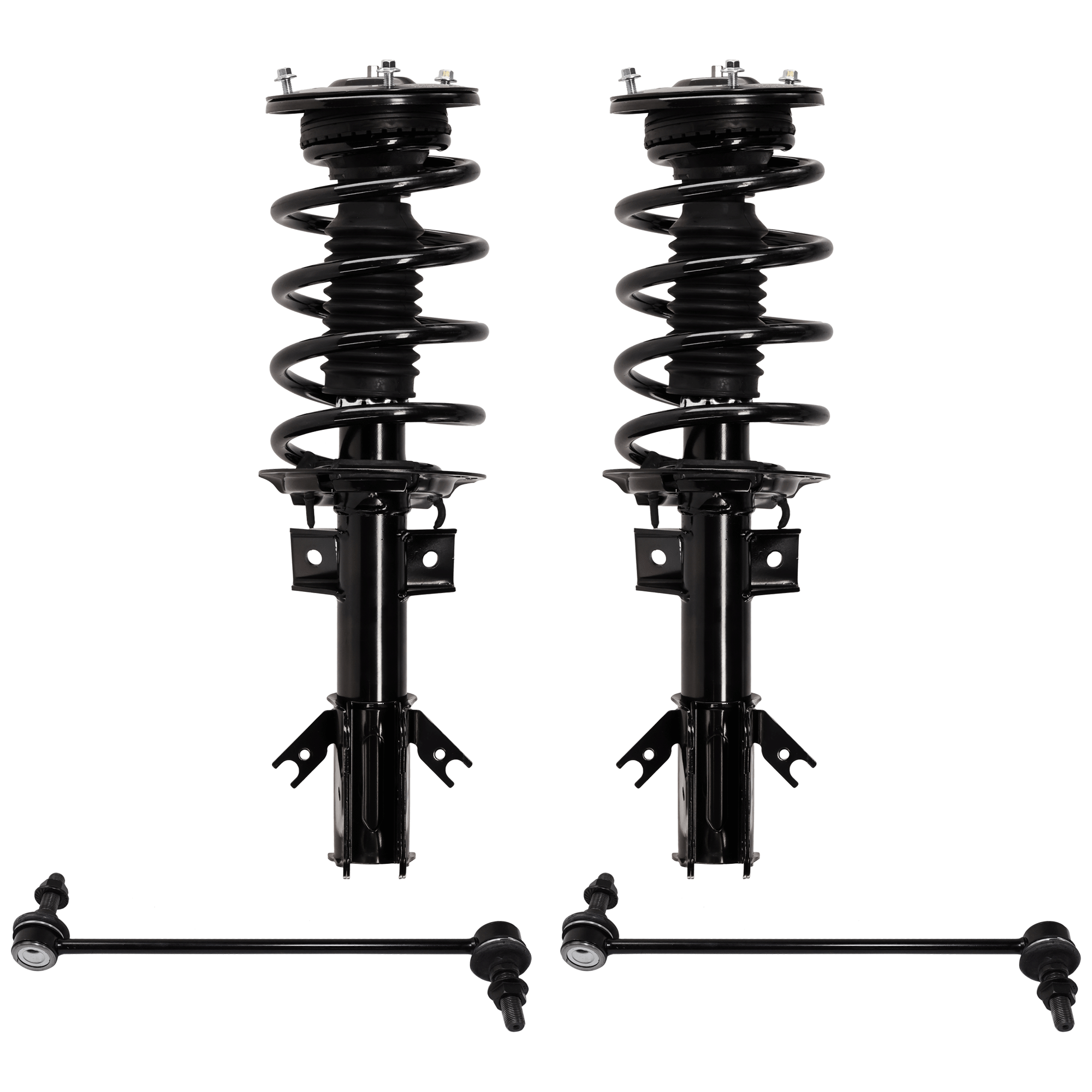 AM FUSION 13-20 FRONT FULLY LOADED STRUT RH AND LH Exc. Hybrid Model 4 pc kit with Sway Bar Link SKU KIT 122024 C591 OEM HG9Z18124AT DG9Z18124Z 9214044