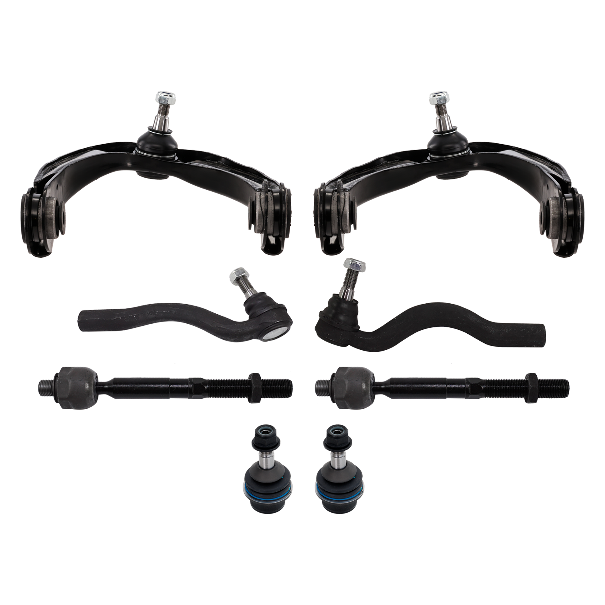 AM DURANGO GRAND CHEROKEE 11-15 FRONT SUSPENSION KIT RH AND LH 8 pc Kit with Ball Joint and Tie Rod End SKU KIT 122024 C600 OEM 68069648AB 68217808AB 68217809