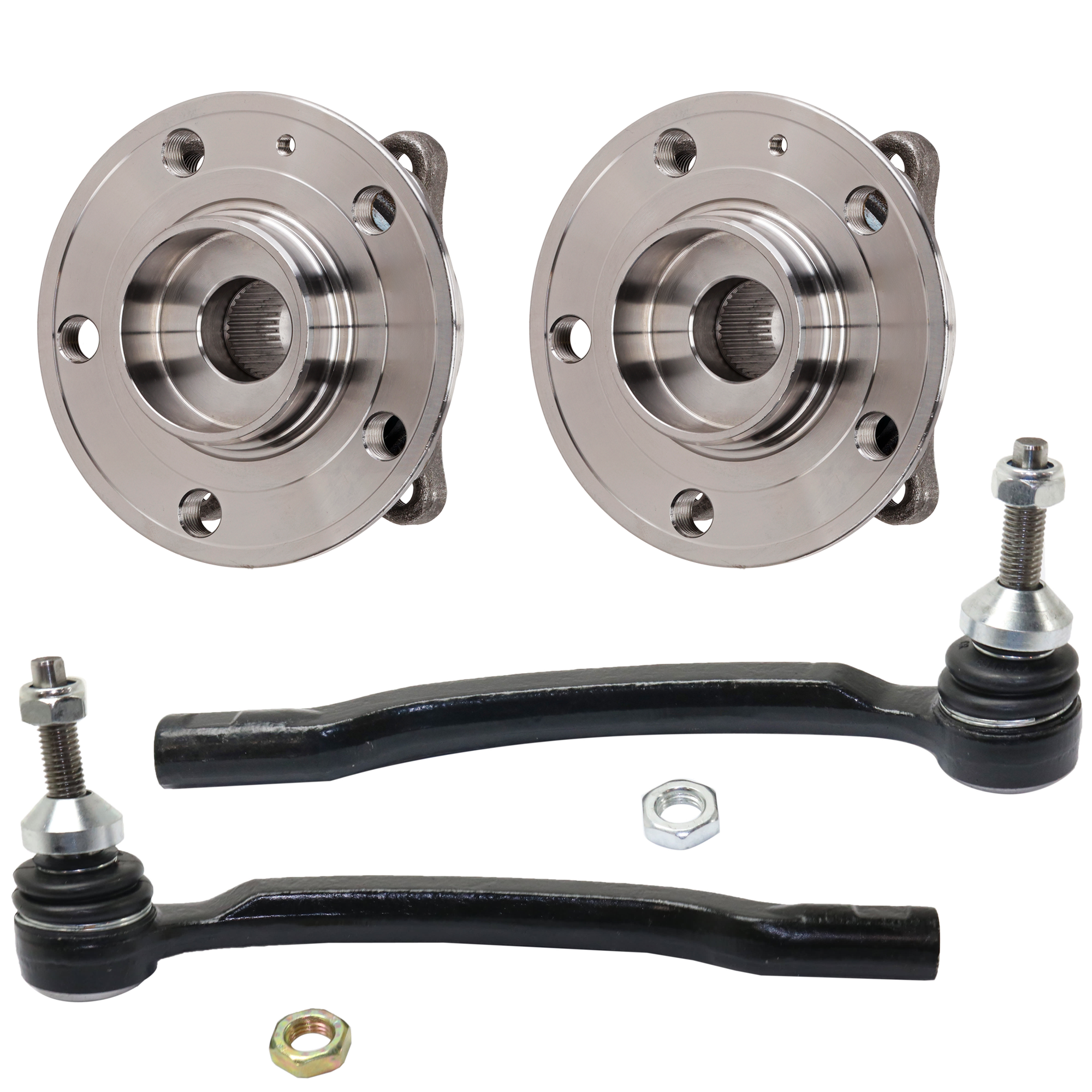 AM V70-01-02 XC70-03-07 FRONT SUSPENSION KIT RH AND LH 4 pc kit with Tie Rod End and Wheel Hub SKU KIT 122024 C641 OEM 22649-274298-513194-516193-713