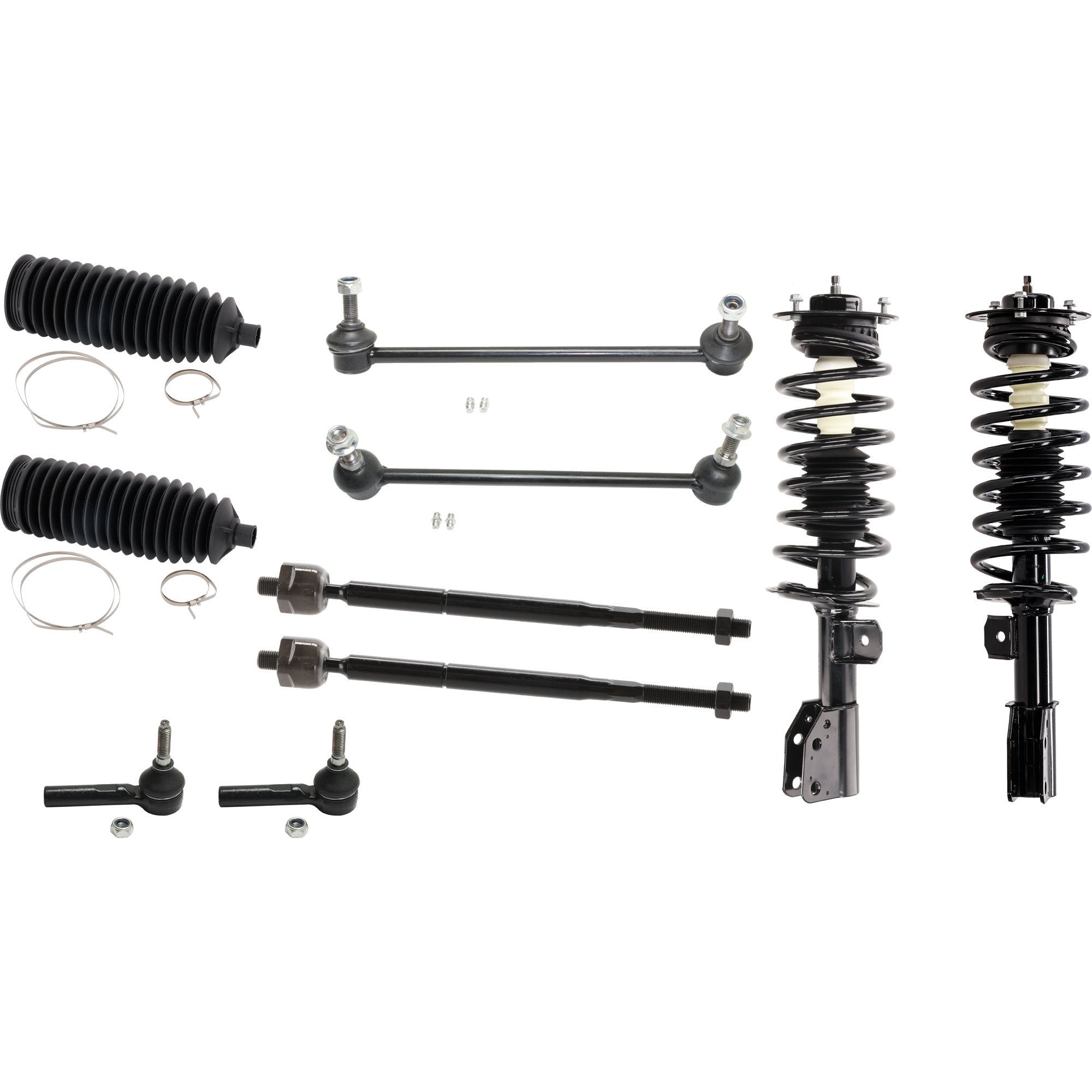 AM EQUINOX 05-06 TORRENT 06-06 FRONT SUSPENSION KIT RH AND LH 10 pc Kit with Steering Rack Boot Sway Bar Link and Tie Rod End SKU KIT 122024 C678 OEM 15800495-88965461-19122332
