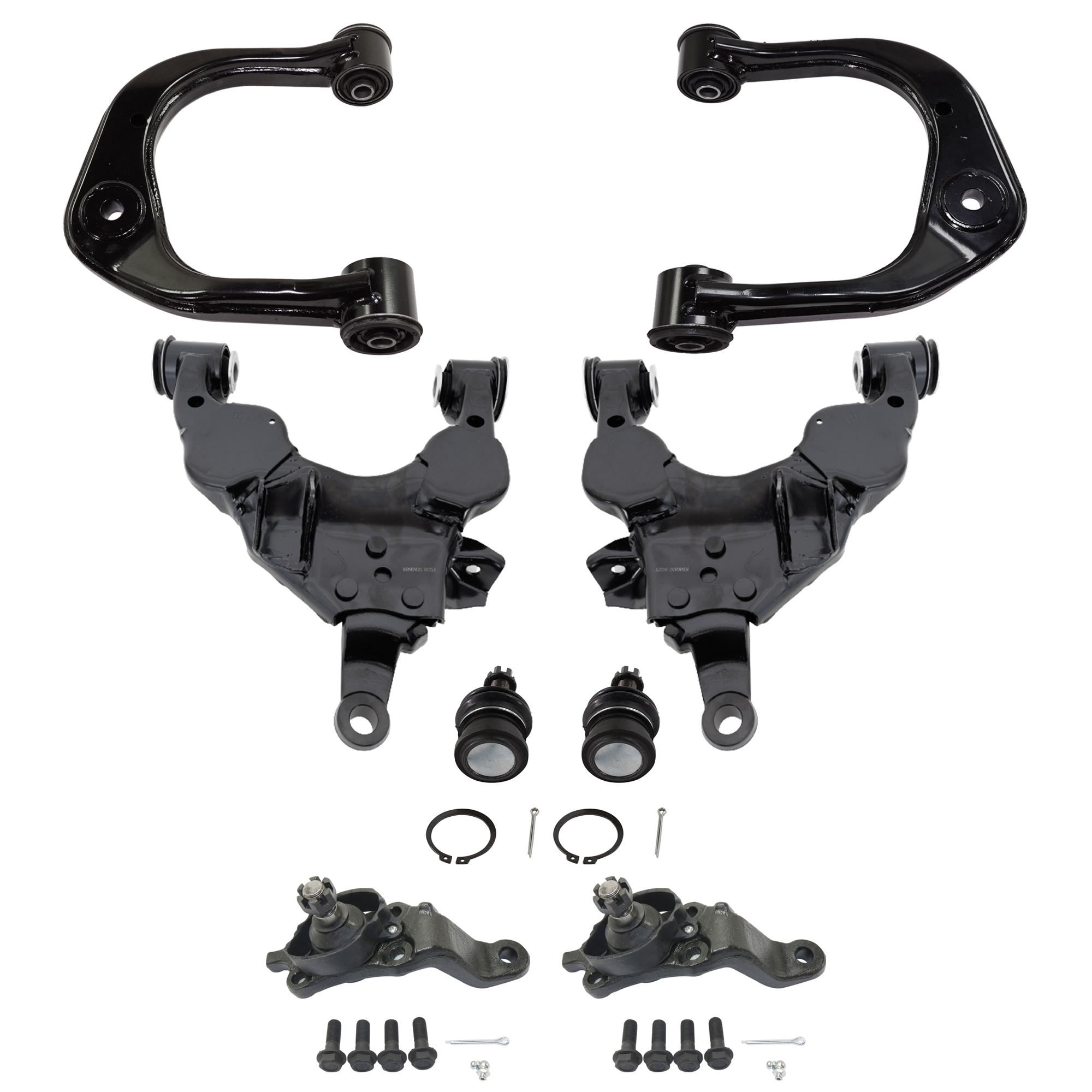 AM SEQUOIA 05-07 TUNDRA 04-06 FRONT CONTROL ARM RH AND LH Upper and Lower 8 pc Kit with Ball Joint SKU KIT 122024 C67 OEM 4861034010-4863034010-104279-1