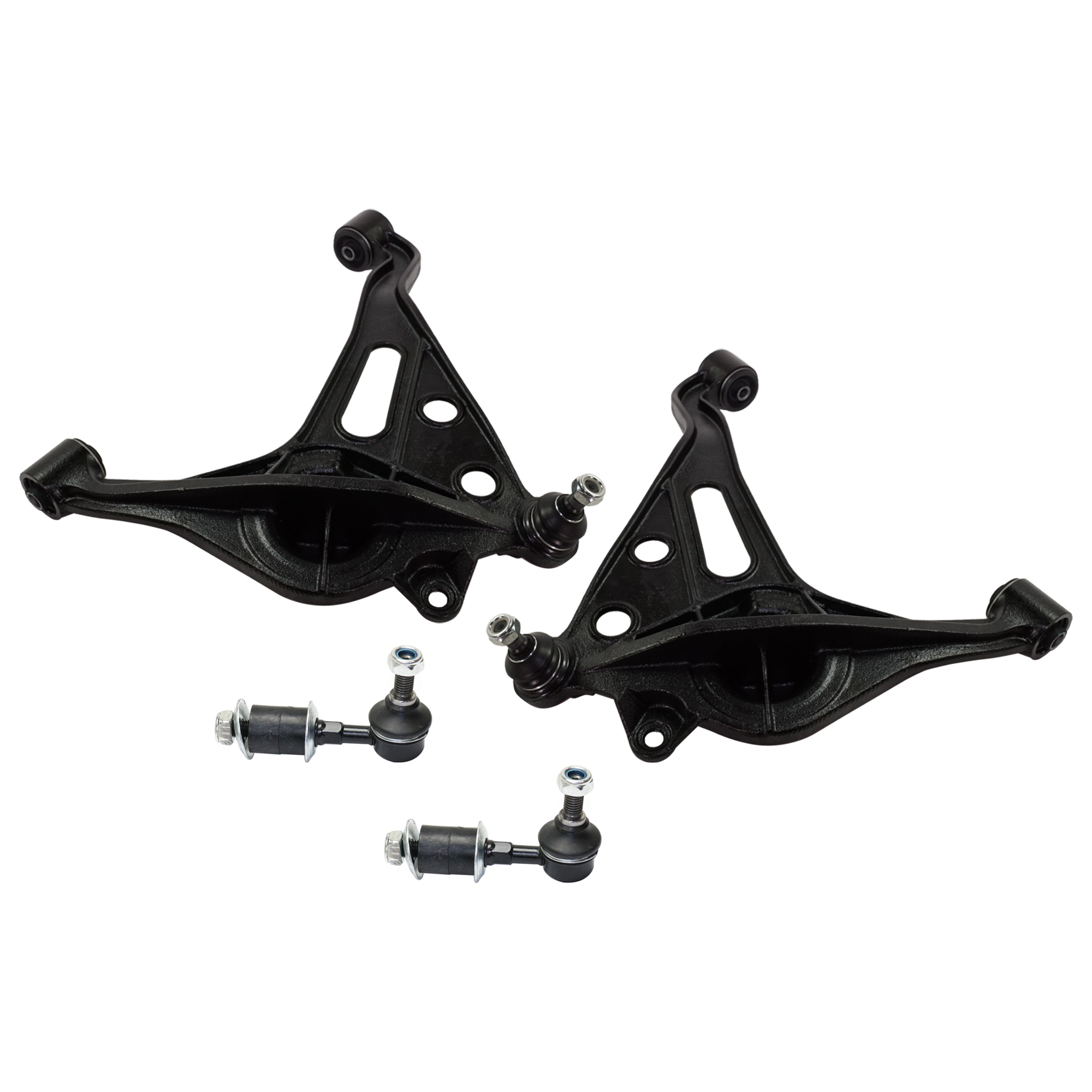 AM GRAND VITARA 99-05 XL 7-02-06 FRONT CONTROL ARM RH AND LH Lower 4 pc Kit with Sway Bar Link SKU KIT 122024 C699 OEM 4520167D01-4520267D01-4242065D