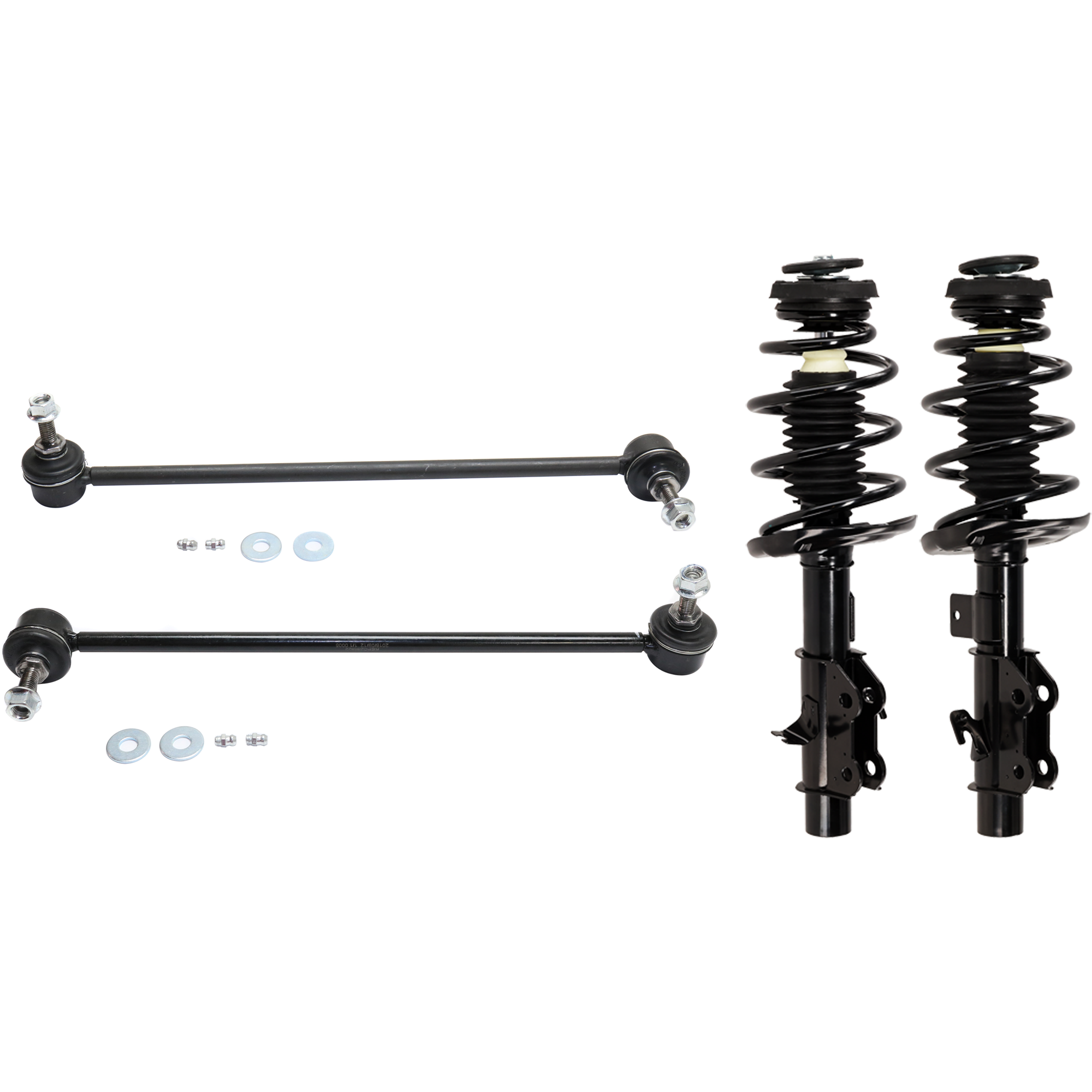 AM CAMARO 10-11 FRONT SUSPENSION KIT RH AND LH Gas Charged Twin tube 3.6L Eng. 4 pc Kit with Shock Absorber and Strut Assembly and Sway Bar Link SKU KIT 122024 C710 OEM 1333507R 172336-34GM1143 LS549
