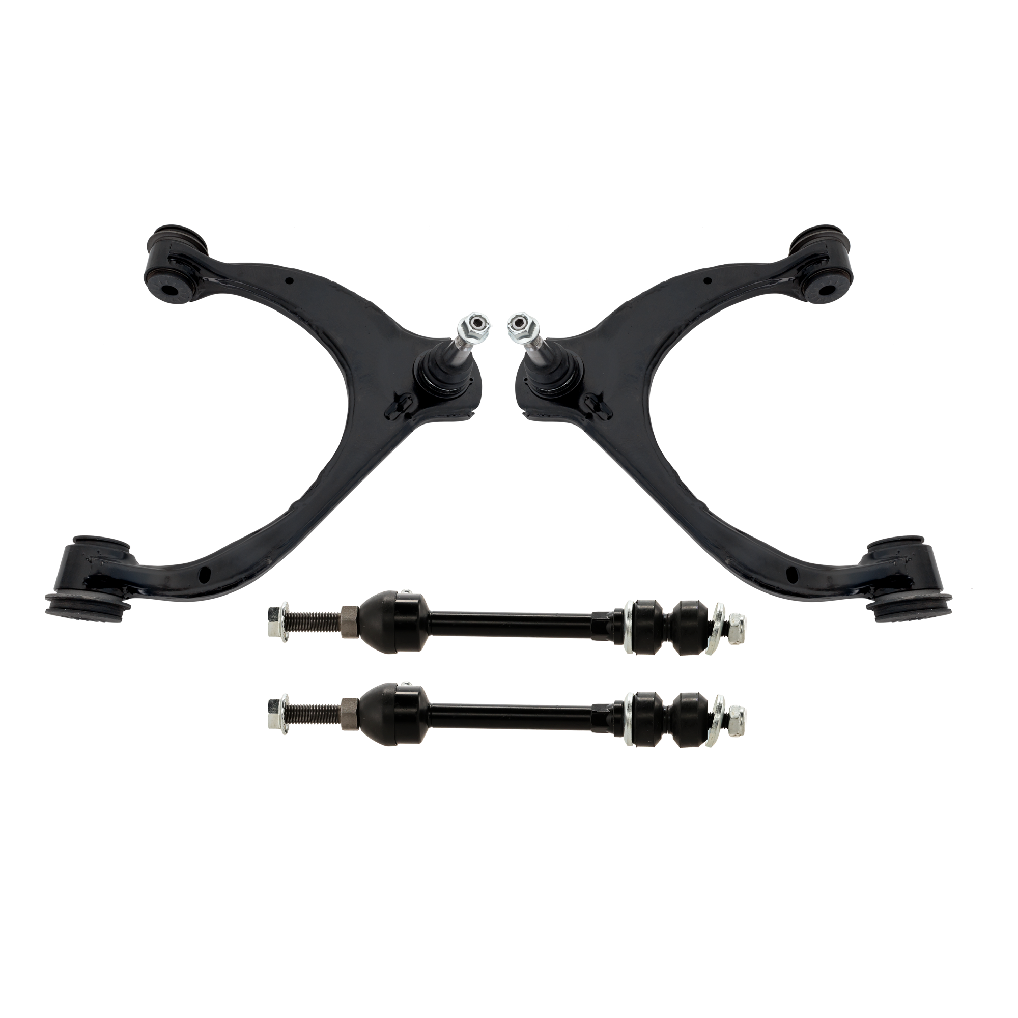AM RAM 1500-09-18 FRONT CONTROL ARM RH AND LH Upper 3 pc Kit with Sway Bar Link SKU KIT 122024 C717 OEM 5451736-18750157-46G20769A 517