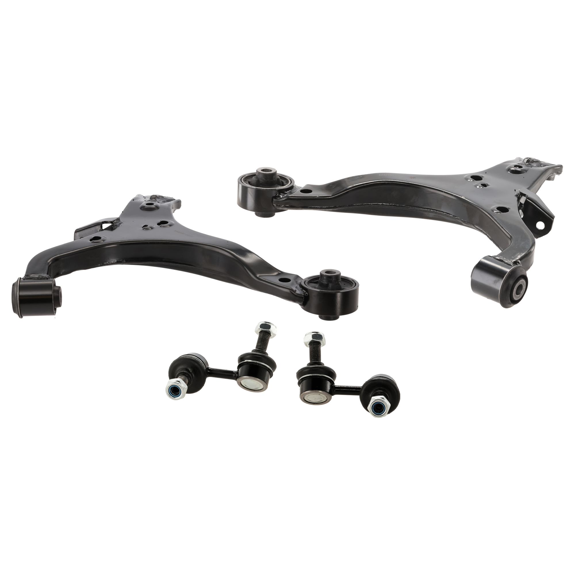 AM RSX 02-04 CIVIC 02-05 FRONT CONTROL ARM RH AND LH Lower w o ball joint s 4 pc Kit with Sway Bar Link SKU KIT 122024 C722 OEM 51350S5TA00-51350S5TA01-51360S