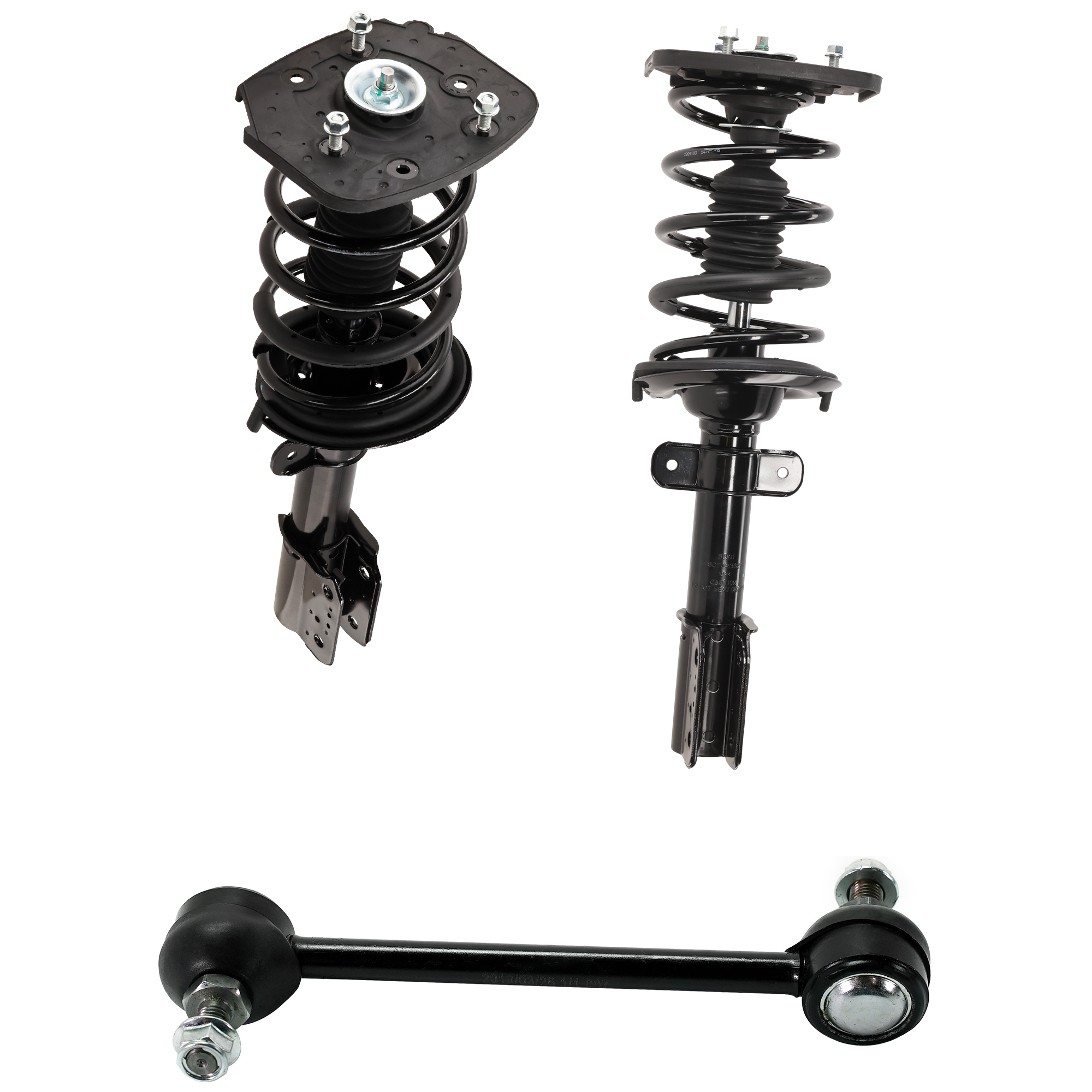 AM IMPALA 06-11 LACROSSE 05-08 REAR LOADED STRUT RH AND LH Gas Charged Twin tube with 17 in. wheels 4 pc kit with Sway Bar Link SKU KIT 122024 C735 OEM 2701289593 SR4104-272471L 2333