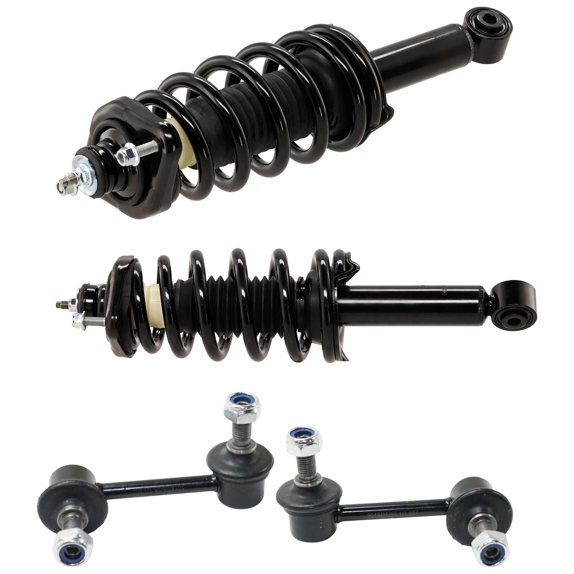 AM CR V 12-16 REAR LOADED STRUT RH AND LH 4 pc kit with Sway Bar Link SKU KIT 122024 C742 OEM 52321SWAA01-52320SWAA01