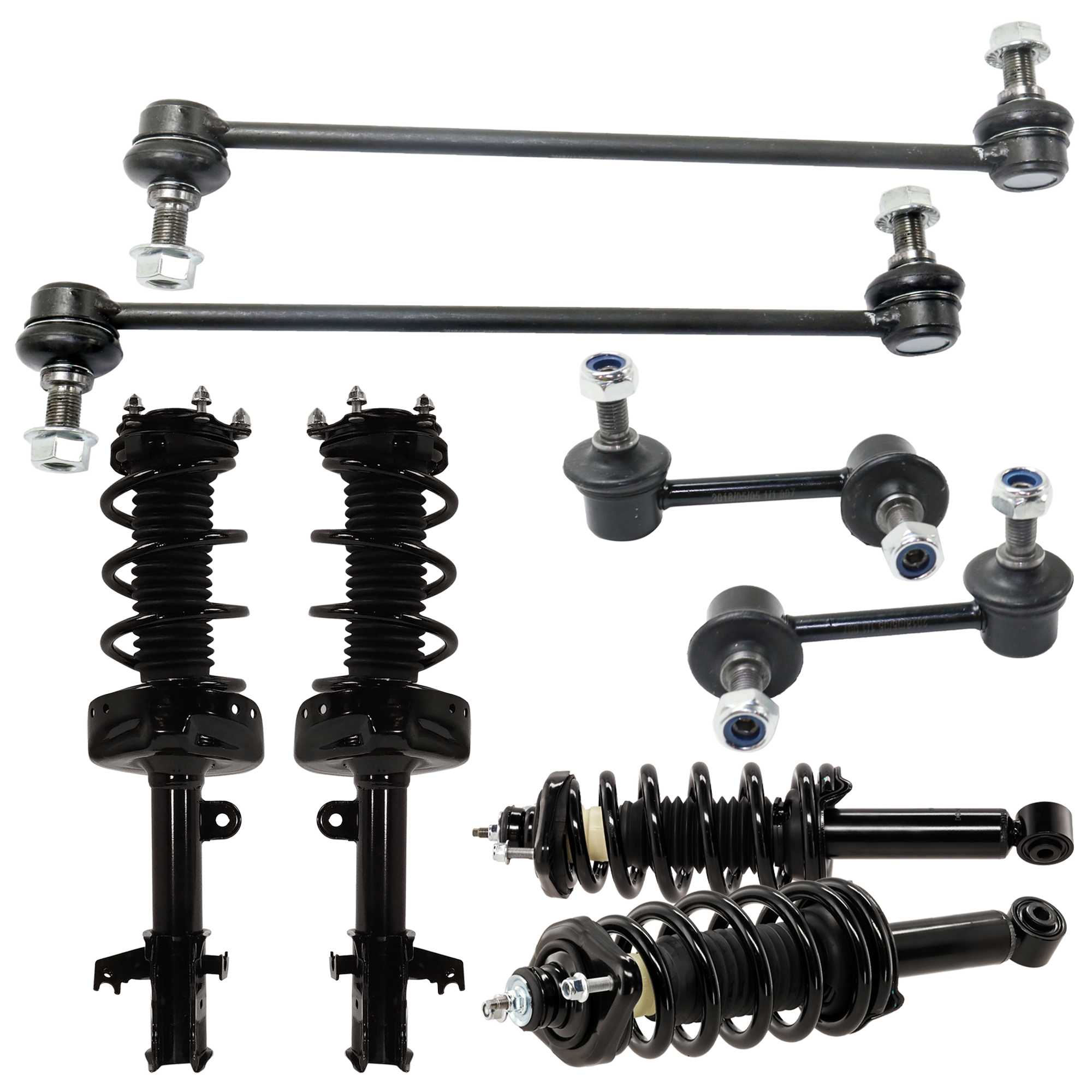 AM CR V 12-14 FRONT AND REAR SUSPENSION KIT 8 pc Kit with Sway Bar Link SKU KIT 122024 C743 OEM 51621T0GA91-51606SXSA21 PF1160