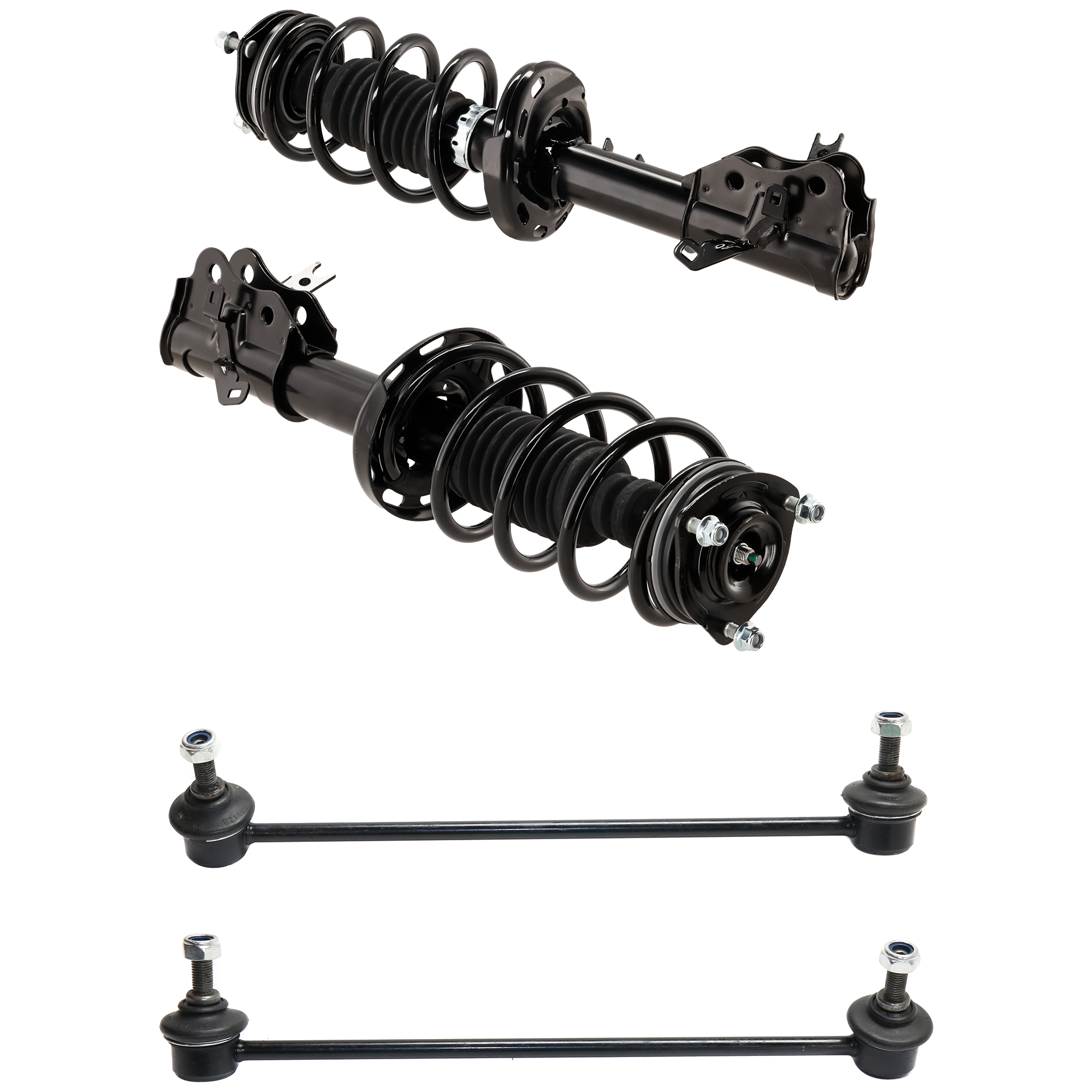 AM CIVIC 12-12 FRONT FULLY LOADED STRUT RH AND LH Gas Charged Twin tube Sedan 4 pc kit with Sway Bar Link SKU KIT 122024 C749 OEM 51621TR7A03 LS3381091L 51621TR