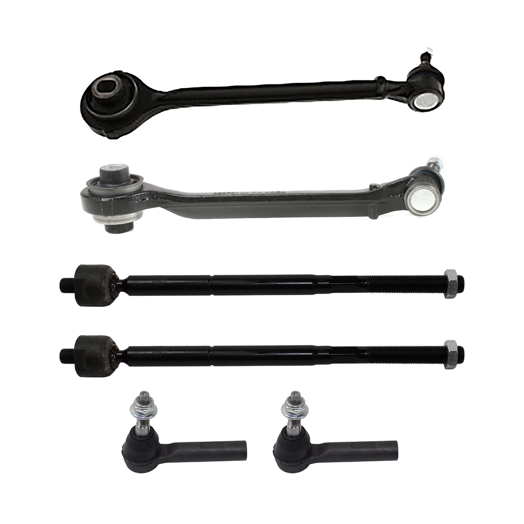 AM CHRYSLER 300-12-14 CHARGER 12-16 FRONT SUSPENSION KIT RH AND LH 6 pc Kit with Tie Rod End SKU KIT 122024 C791 OEM 4782612AC 4782612AD 5180606AA