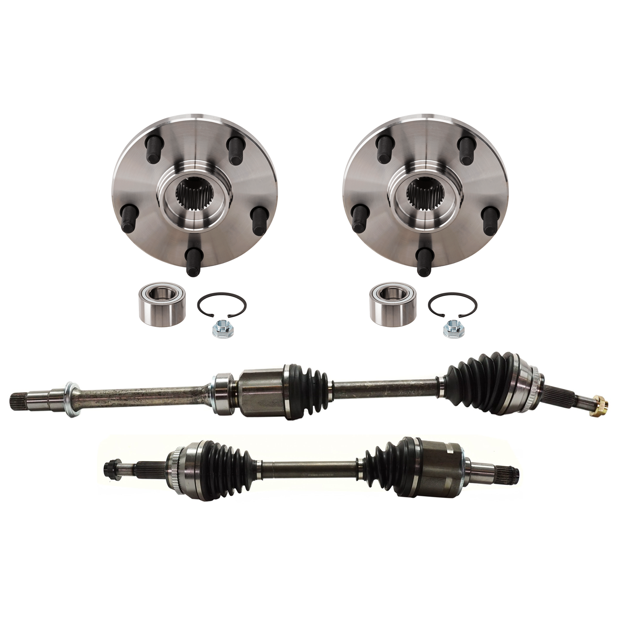 AM CAMRY 02-03 ES300-02-03 FRONT CV AXLE ASSEMBLY RH AND LH Front Wheel Drive 6 Cyl Engine 4 pc kit with Wheel Hub SKU KIT 122024 C81 OEM 4350206040