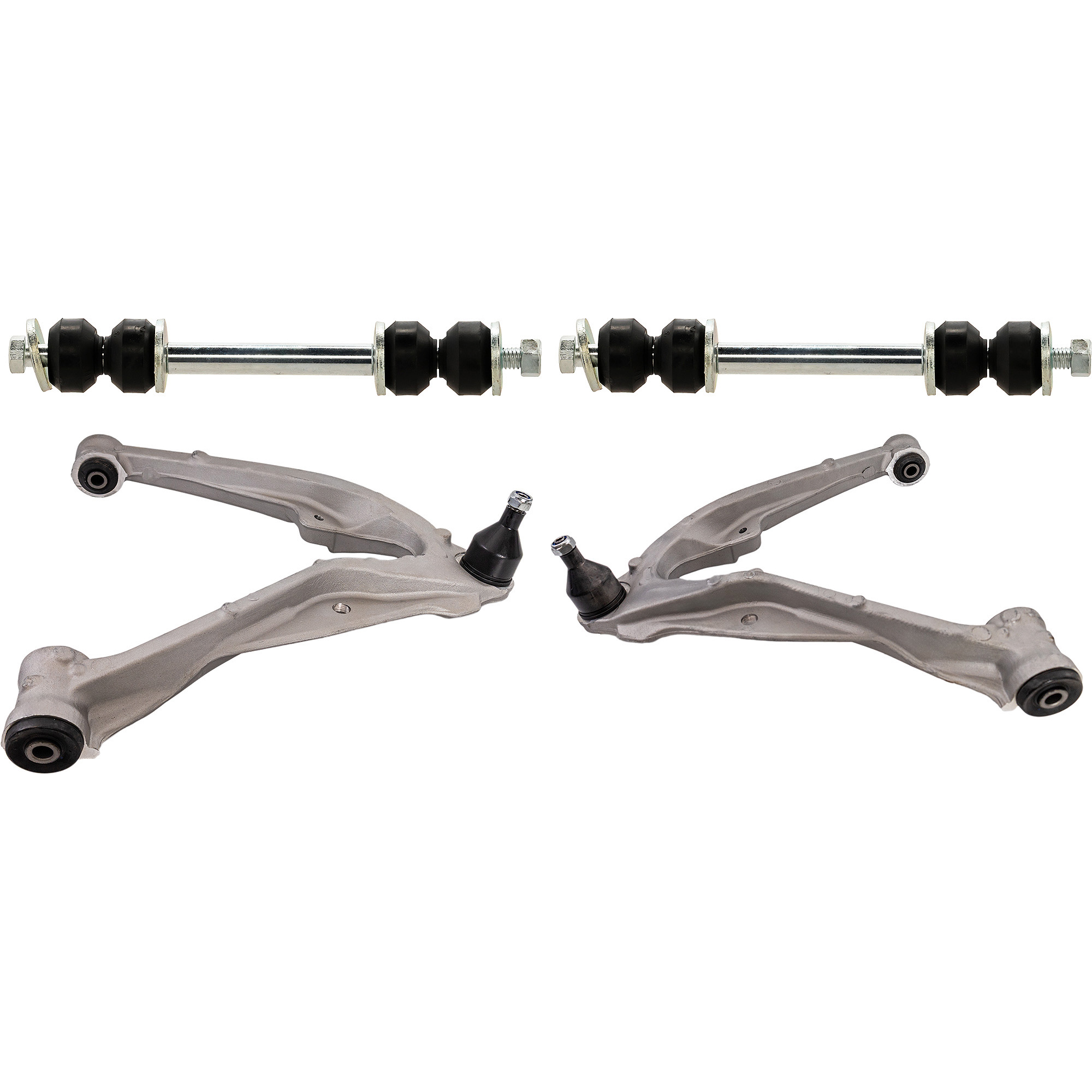 AM TAHOE YUKON 07-14 FRONT CONTROL ARM RH AND LH Lower w Ball Joint w Aluminum Arm 4 pc kit with Sway Bar Link SKU KIT 122024 C822 OEM 25997509-25997510-25997508-103