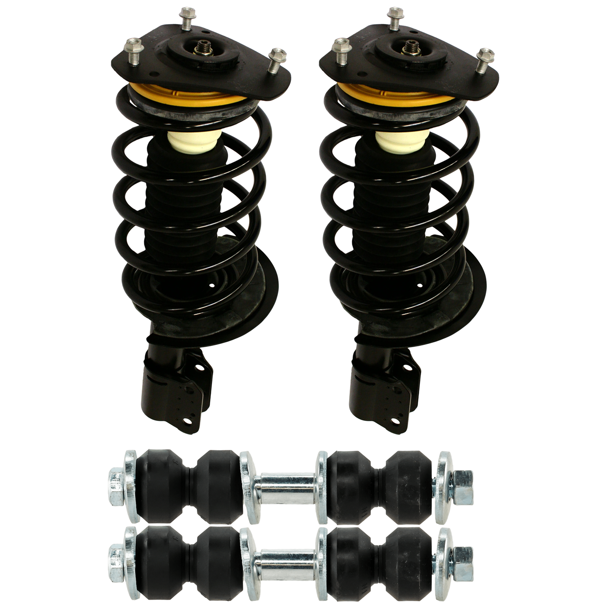 AM IMPALA 00-05 INTRIGUE 98-02 FRONT FULLY LOADED STRUT RH AND LH Twin tube 4 pc kit with Sway Bar Link SKU KIT 122024 C827