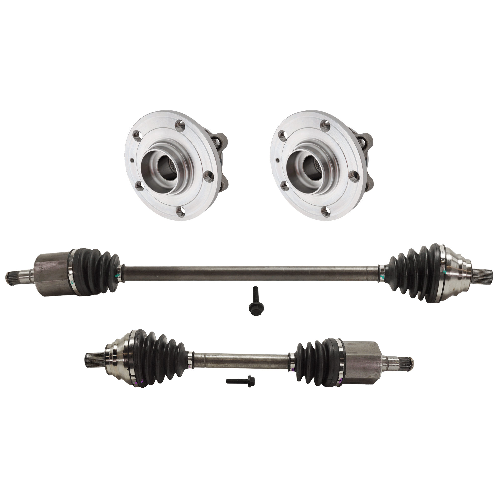 AM PASSAT 06-09 JETTA 06-18 FRONT CV AXLE ASSEMBLY RH AND LH Automatic Transaxle 4 pc kit with Wheel Hub SKU KIT 122024 C87 OEM 5K0498621