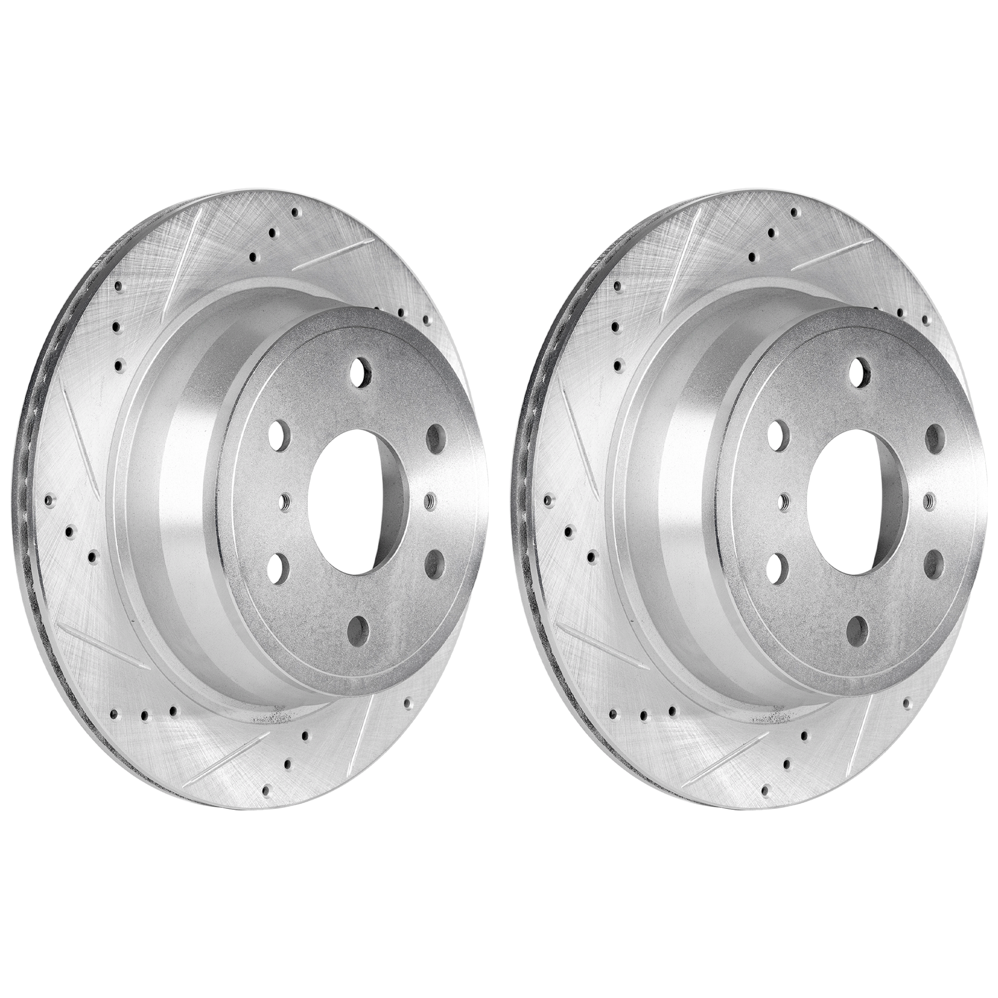 AM SILVERADO SIERRA 1500-07-13 REAR BRAKE DISC AND PAD KIT 2 Wheel Set Cross drilled and Slotted SKU KIT 122024 C90 OEM 90048053-580422FZN 581032FZN 1