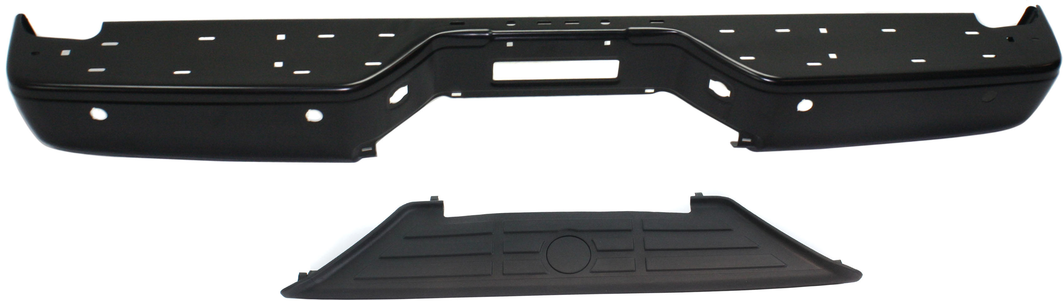 AM TITAN 04-15 STEP BUMPER FACE BAR AND PAD 2 pc Kitw Pad Provision w o Mounting Bracket w Center Pad only SKU KIT 21915-07 Partslink NI1191100 OEM 850309FM0B PFM 850309FM0G 8507